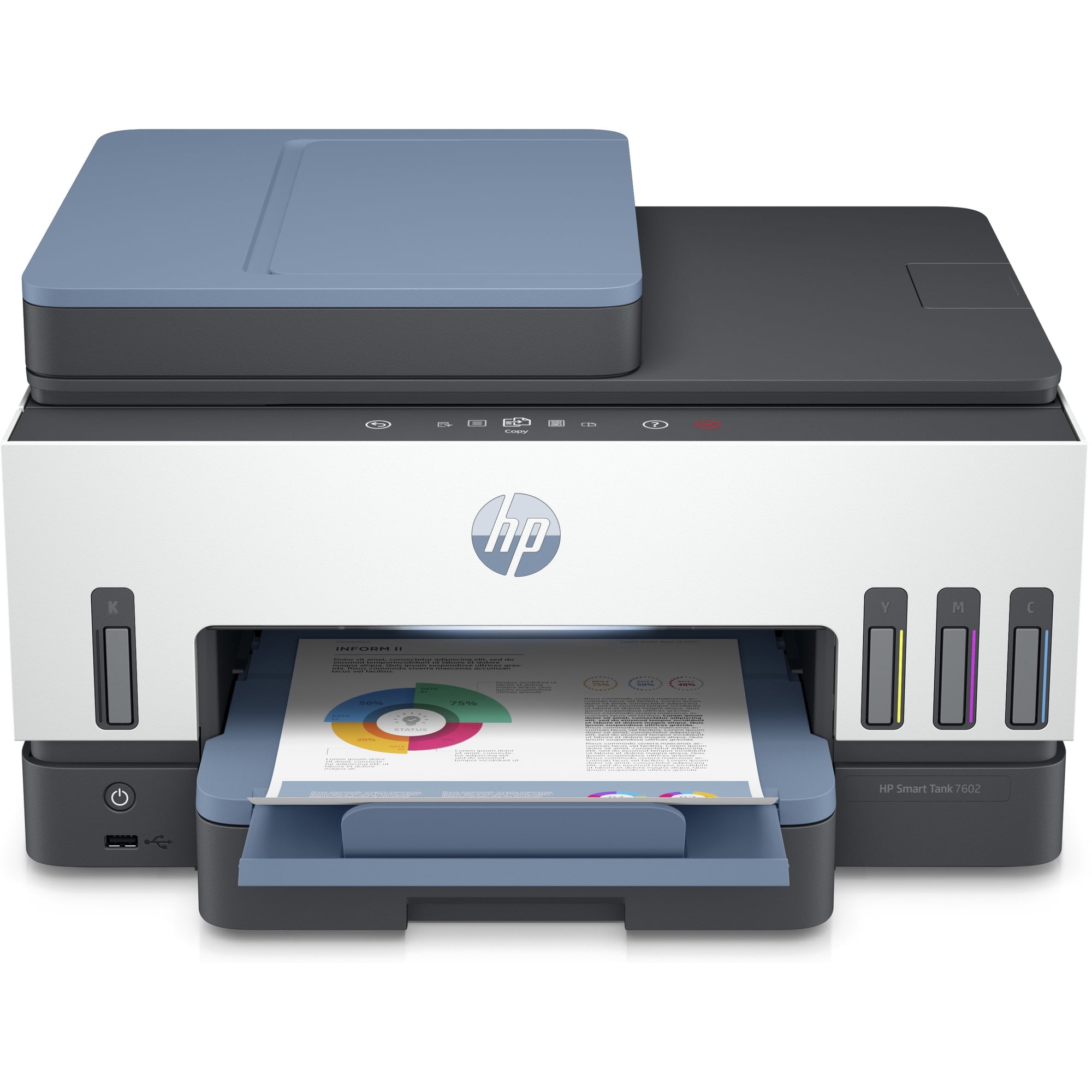 HP Smart Tank 7602 All-in-One InkJet Printer, Color Mobile Print, Copy, Scan,