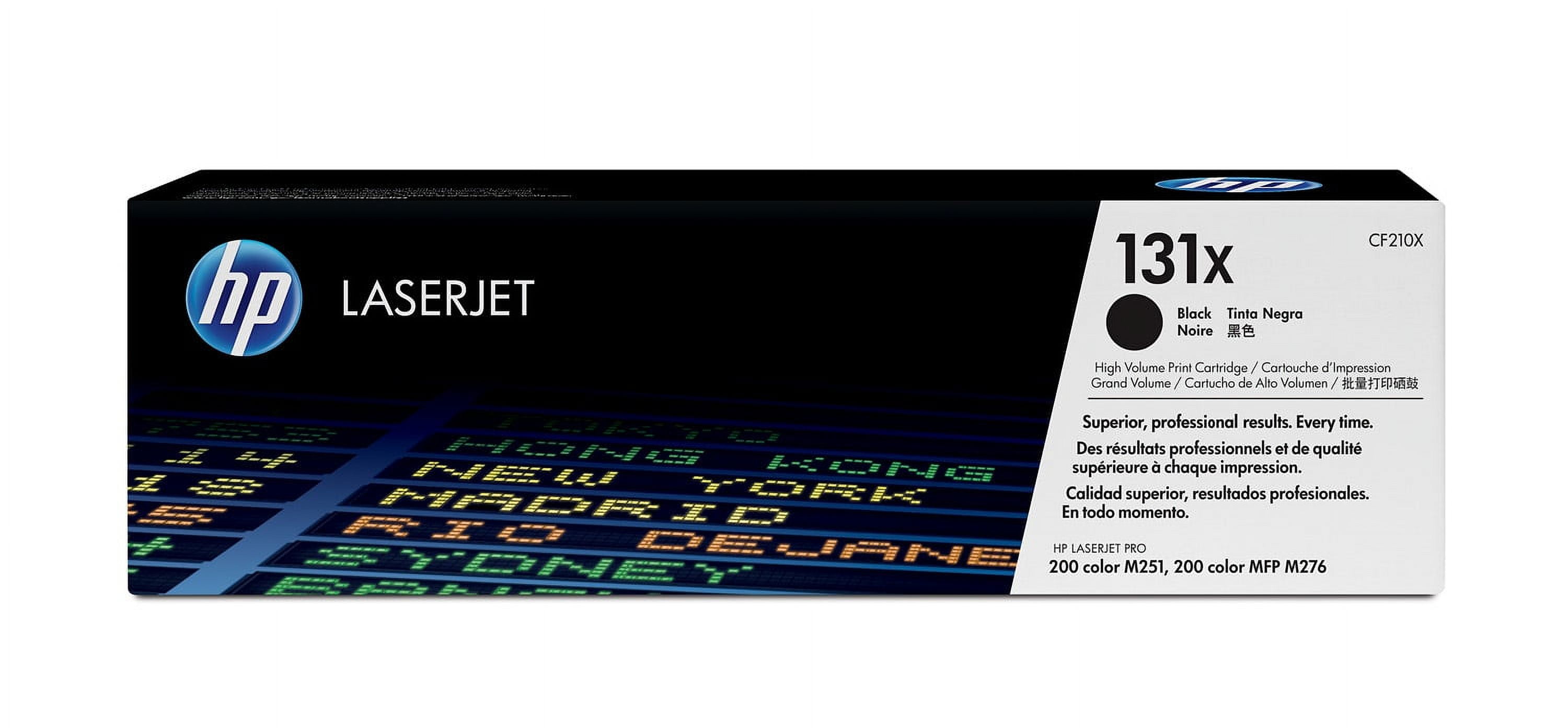 HP 131X High Yield Black Original LaserJet Toner Cartridge, ~2400 pages, CF210X