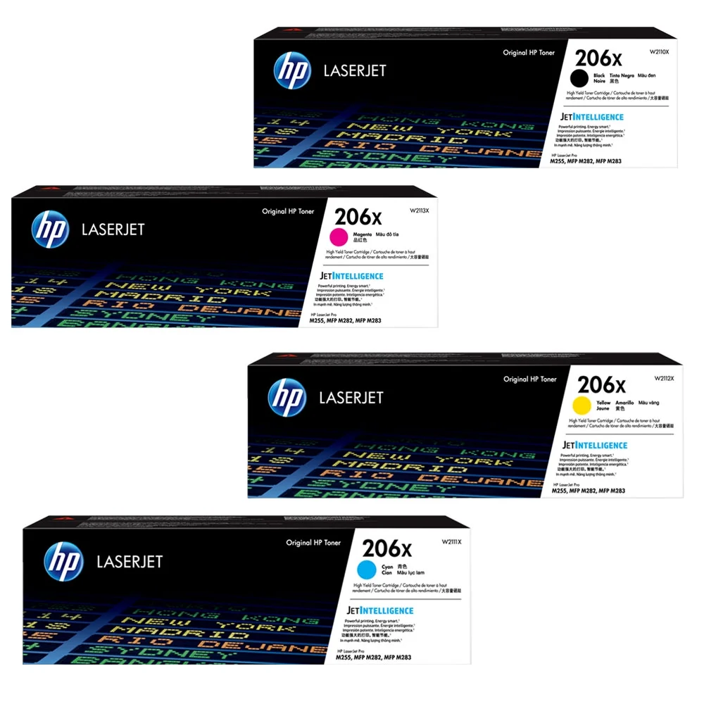 HP 206X High Yield Toner Cartridge Set