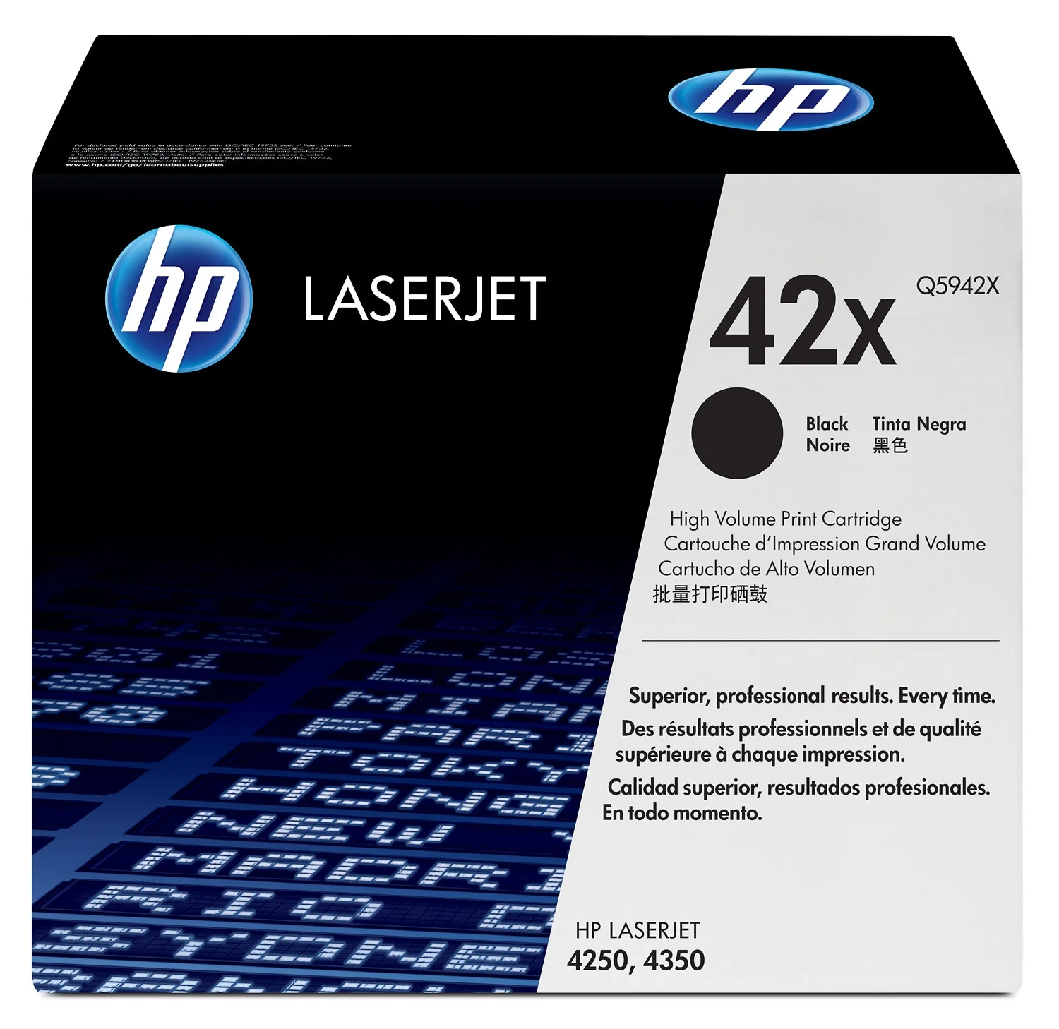 HP 42X (Q5942X) Toner Cartridge, Black High Yield