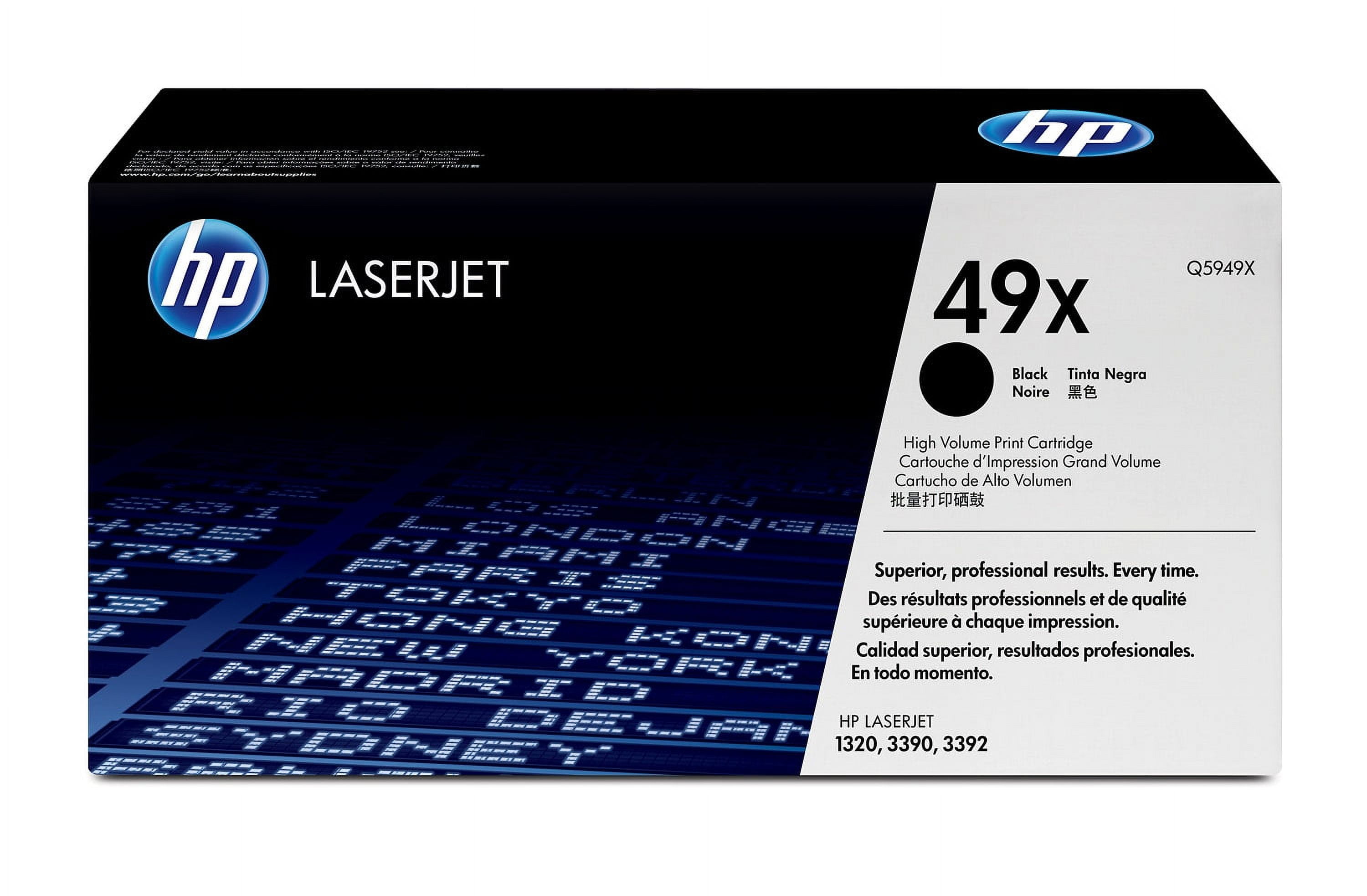 HP 49X High Yield Black Original LaserJet Toner Cartridge, ~6,000 pages, Q5949X