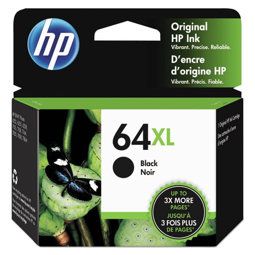 HP - Hp 64xl Black High Yield Original Ink Cartridge, 600 Page-Yield