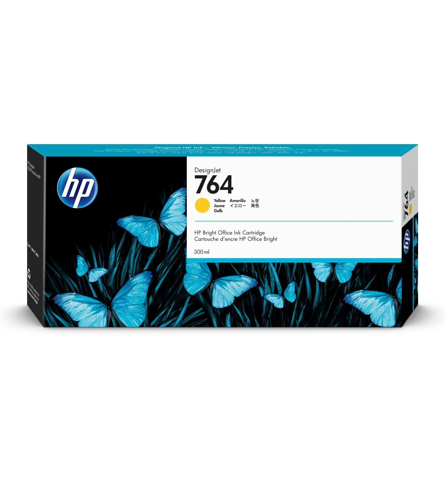 HP 764 300-ml Yellow DesignJet Ink Cartridge, C1Q15A