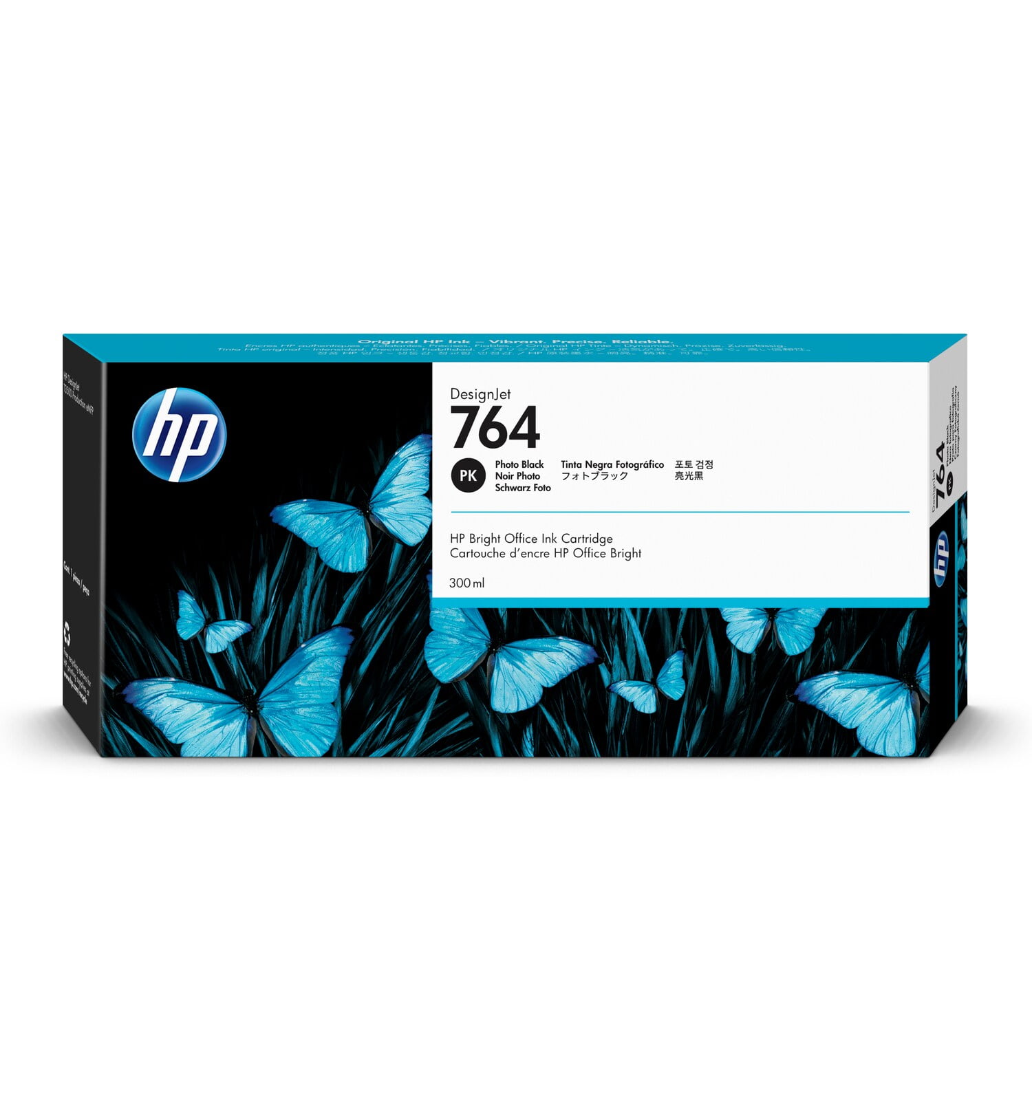 HP 764 300-ml Photo Black DesignJet Ink Cartridge, C1Q17A