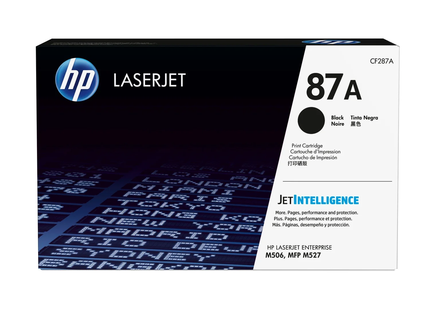 HP 87A Black Original LaserJet Toner Cartridge, ~8,550 pages, CF287A
