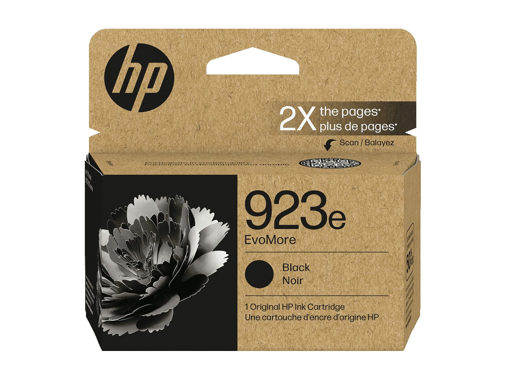 HP 923e EvoMore Black Original Ink Cartridge, 1,000 pages, 4K0T7LN