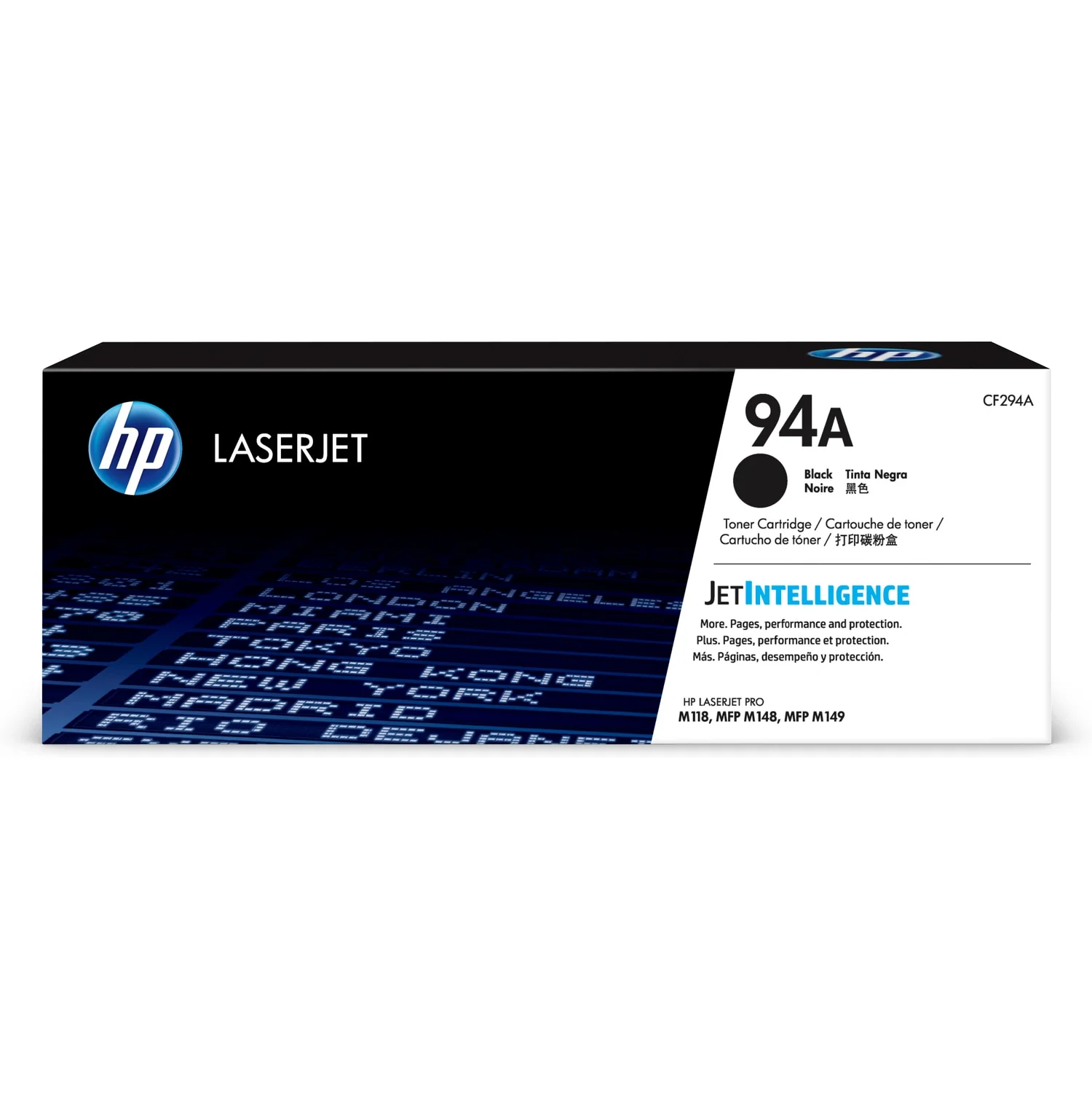 HP 94A Black Original LaserJet Toner Cartridge, ~1,200 pages, CF294A