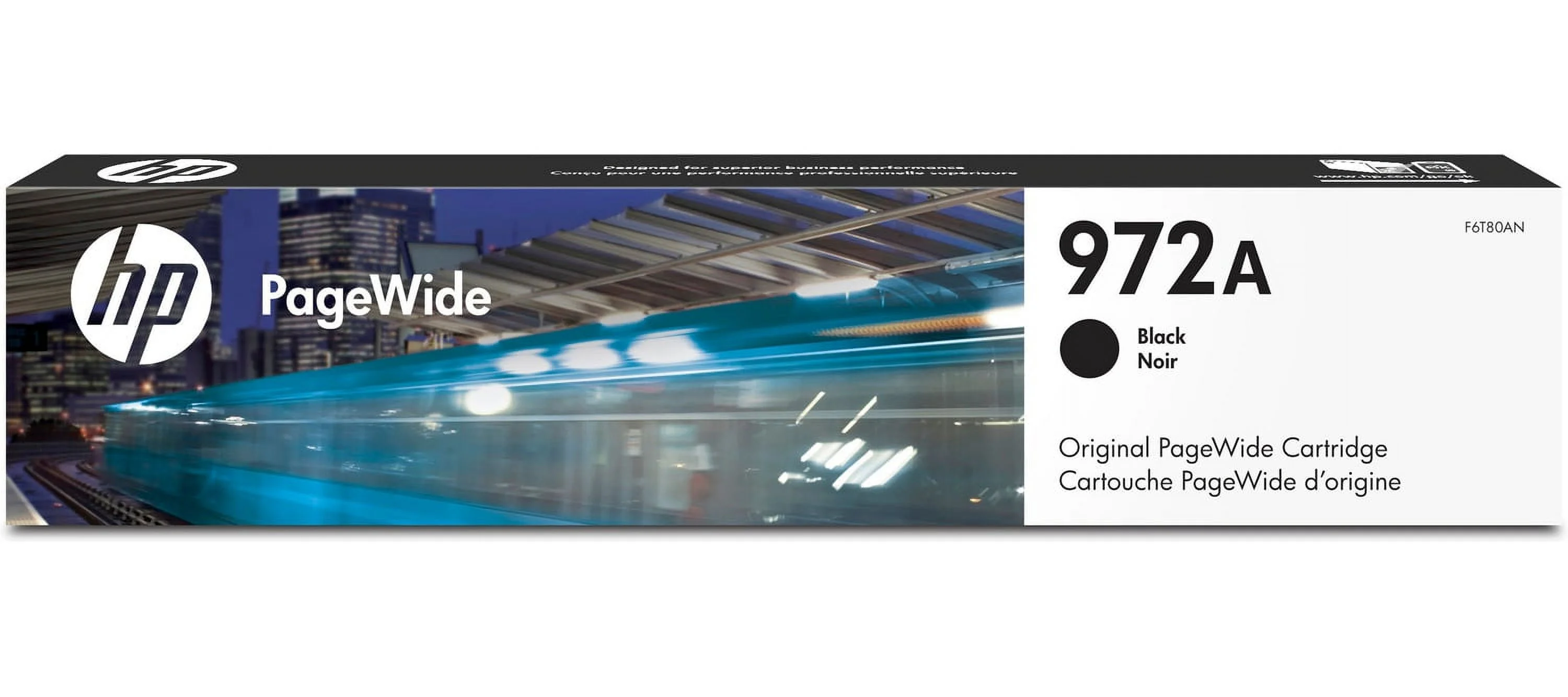 HP 972A Black Original PageWide Cartridge, ~3,500 pages, F6T80AN