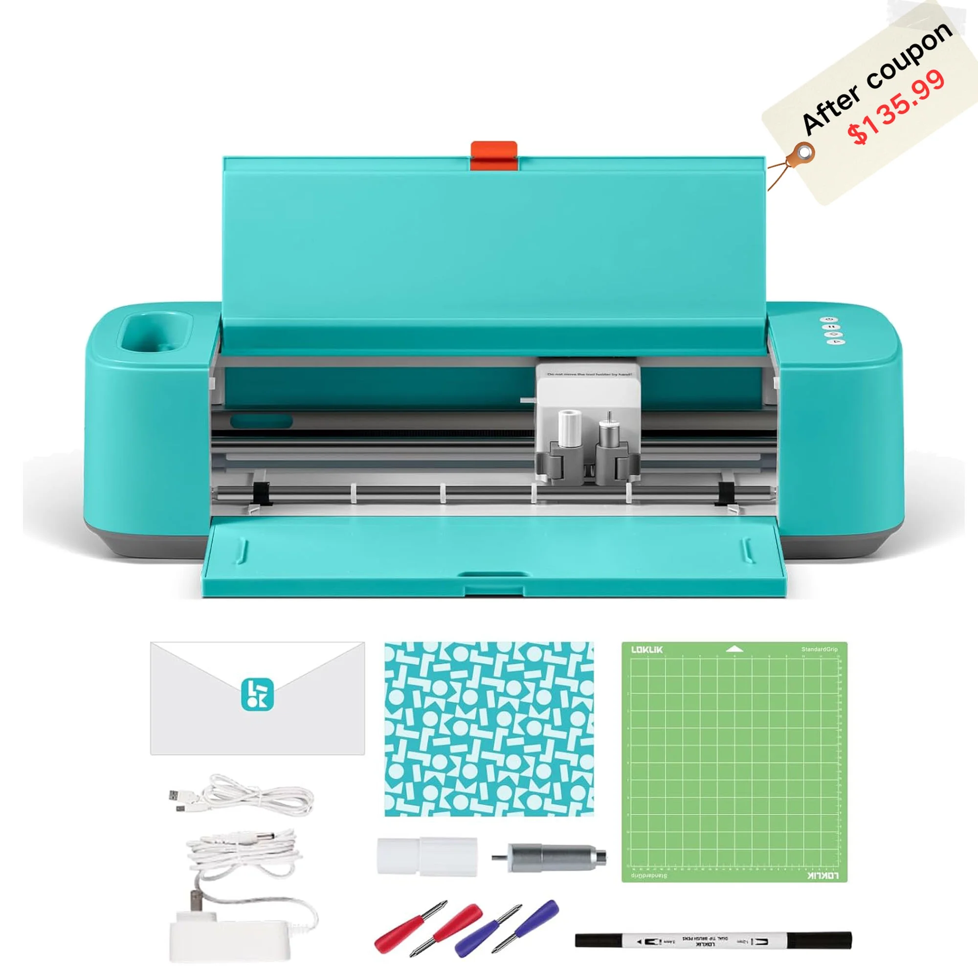 HTVRONT by LOKLiK DIY Cutting Machine for All Vinyl Crafts w/ Bluetooth & USB for Windows & Mac Vinyl Cutter Machine for HTVRONT Vinyl