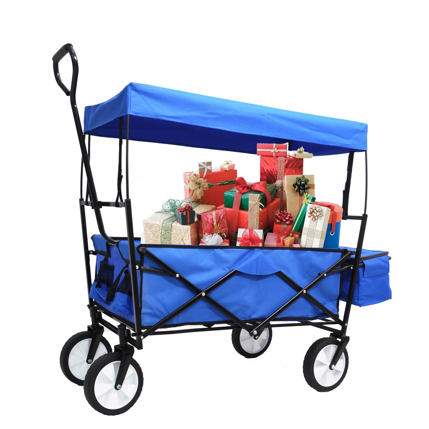 GFVBULM Garden Shopping Beach Cart folding wagon red