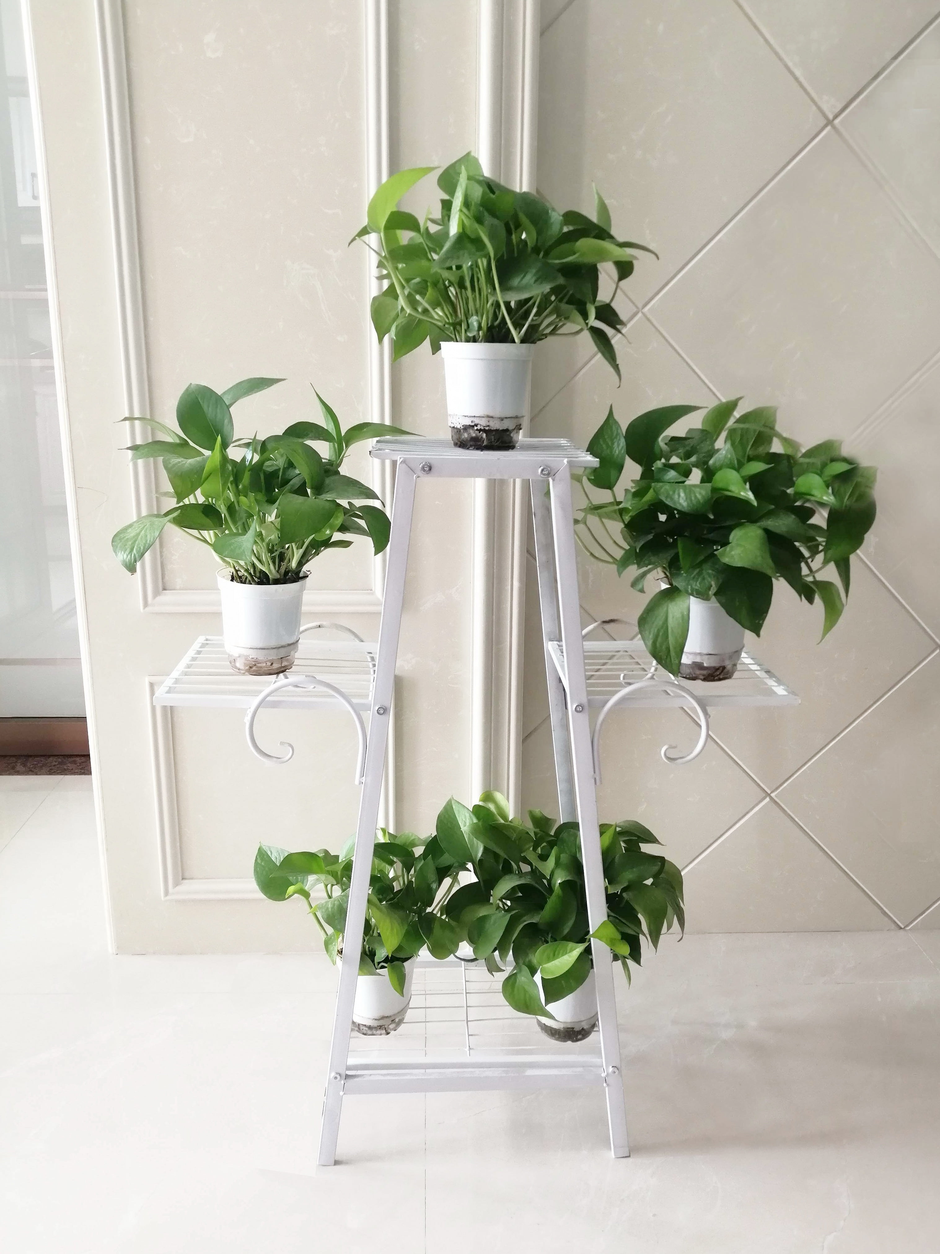 3 TIER PLANT STAND - WHITE