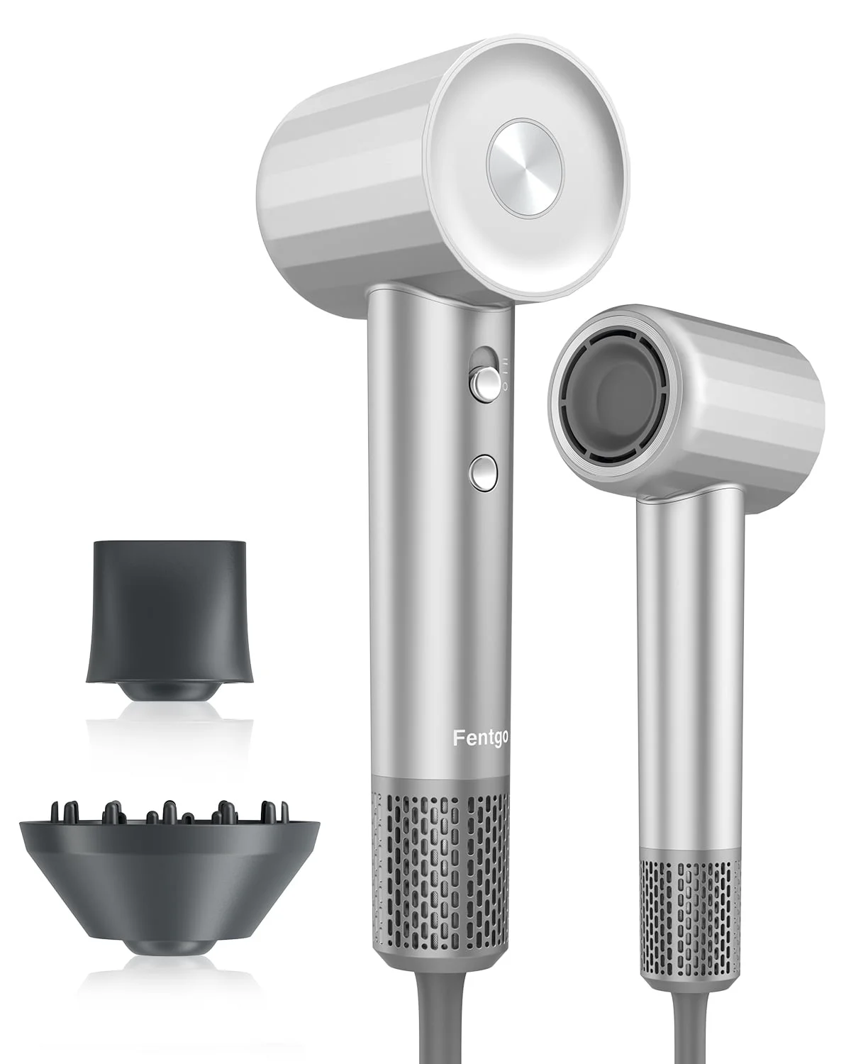 High Speed Hair Dryer With Diffuser, Fentgo Professional Ionic Blow Dryer, Low Noise Lightweight for Fast Drying