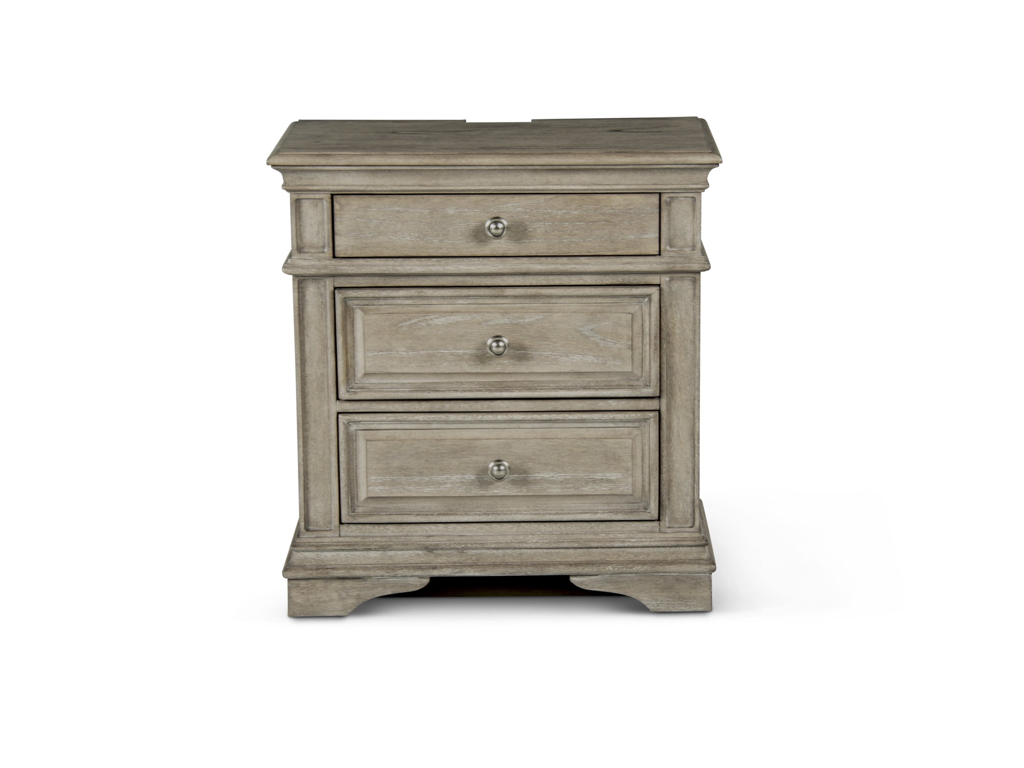Steve Silver Highland Park Wood 3-drawer Nightstand,n Driftwood Gray