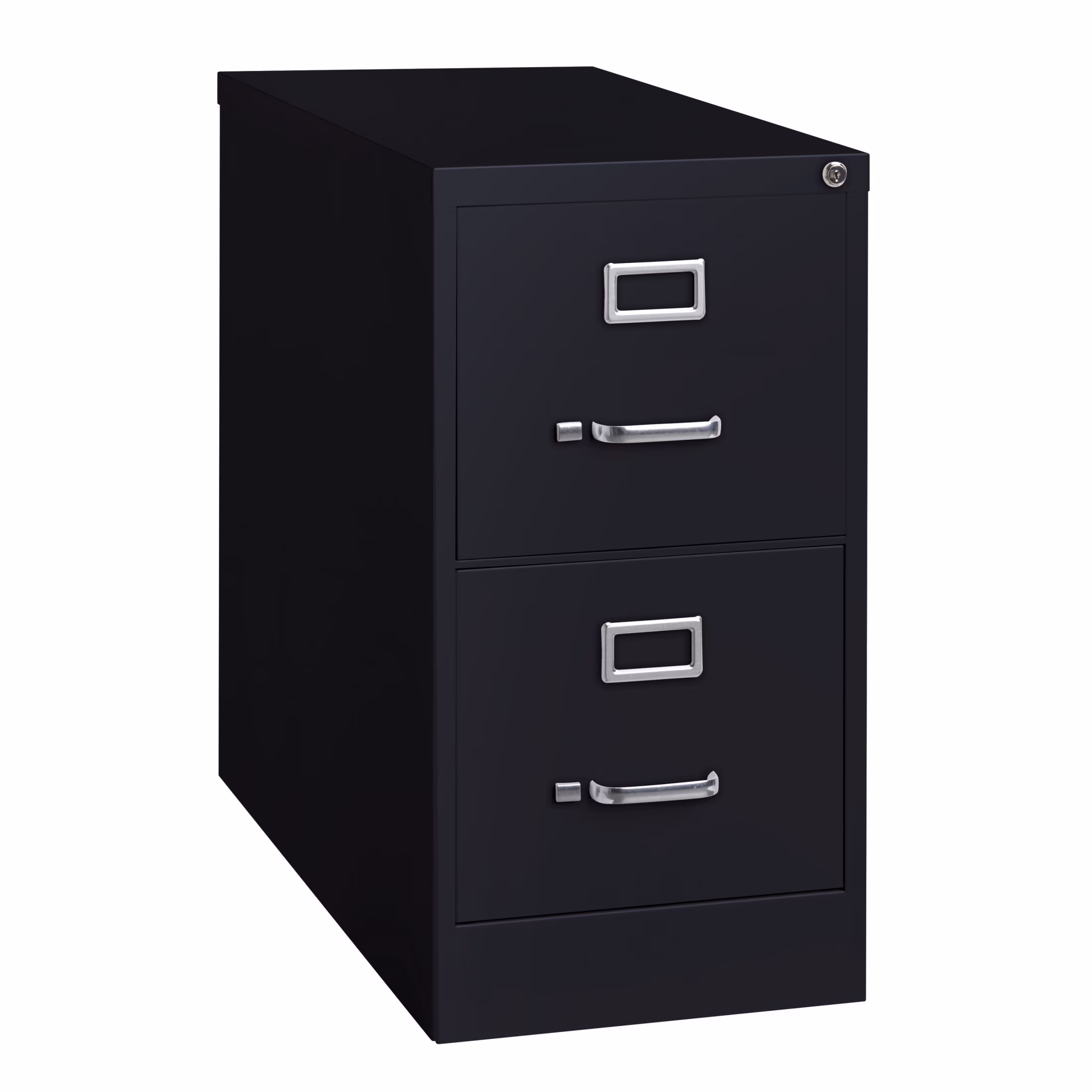 Hirsh 26.5" Deep 2 Drawer Letter Width Vertical File Cabinet, Commercial Grade, Black