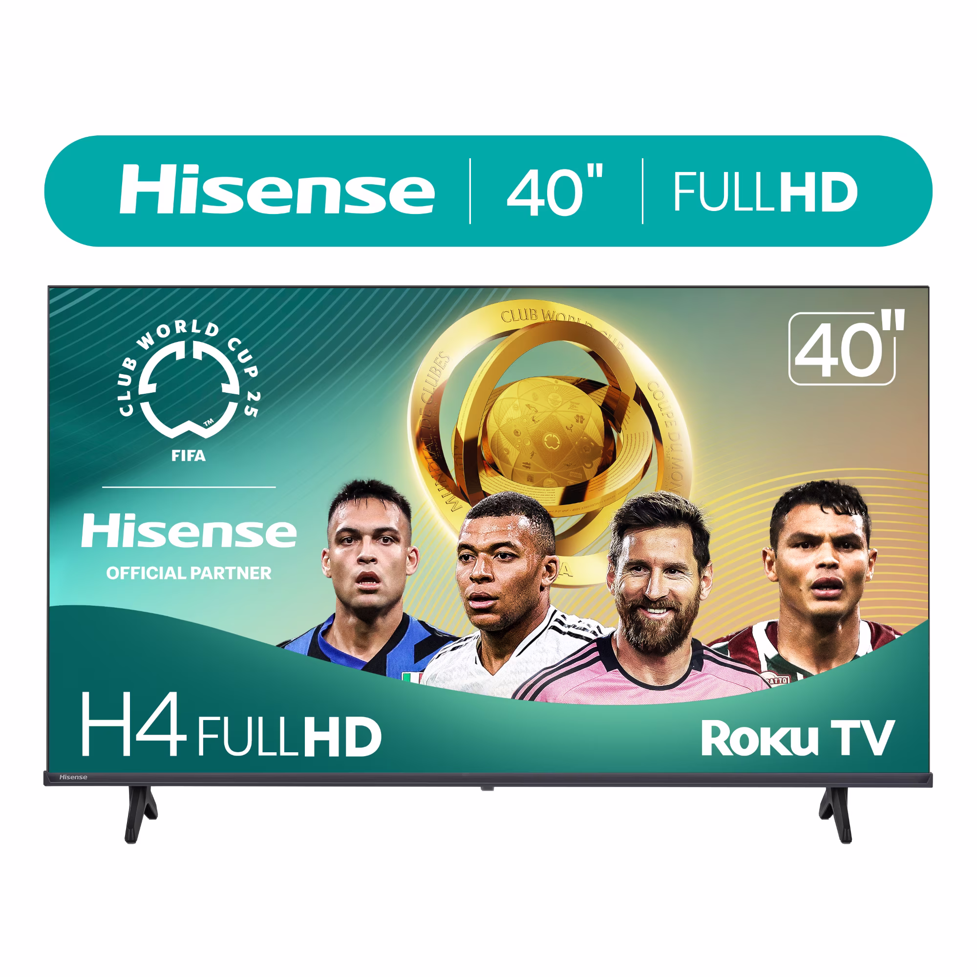Hisense 40-Inch Class H4 Series FHD Roku Smart TV (40H4030F1) - 1080P Full HD LCD Screen, LED TV, DTS TruSurround Sound, Motion Rate 120, Gaming Mode