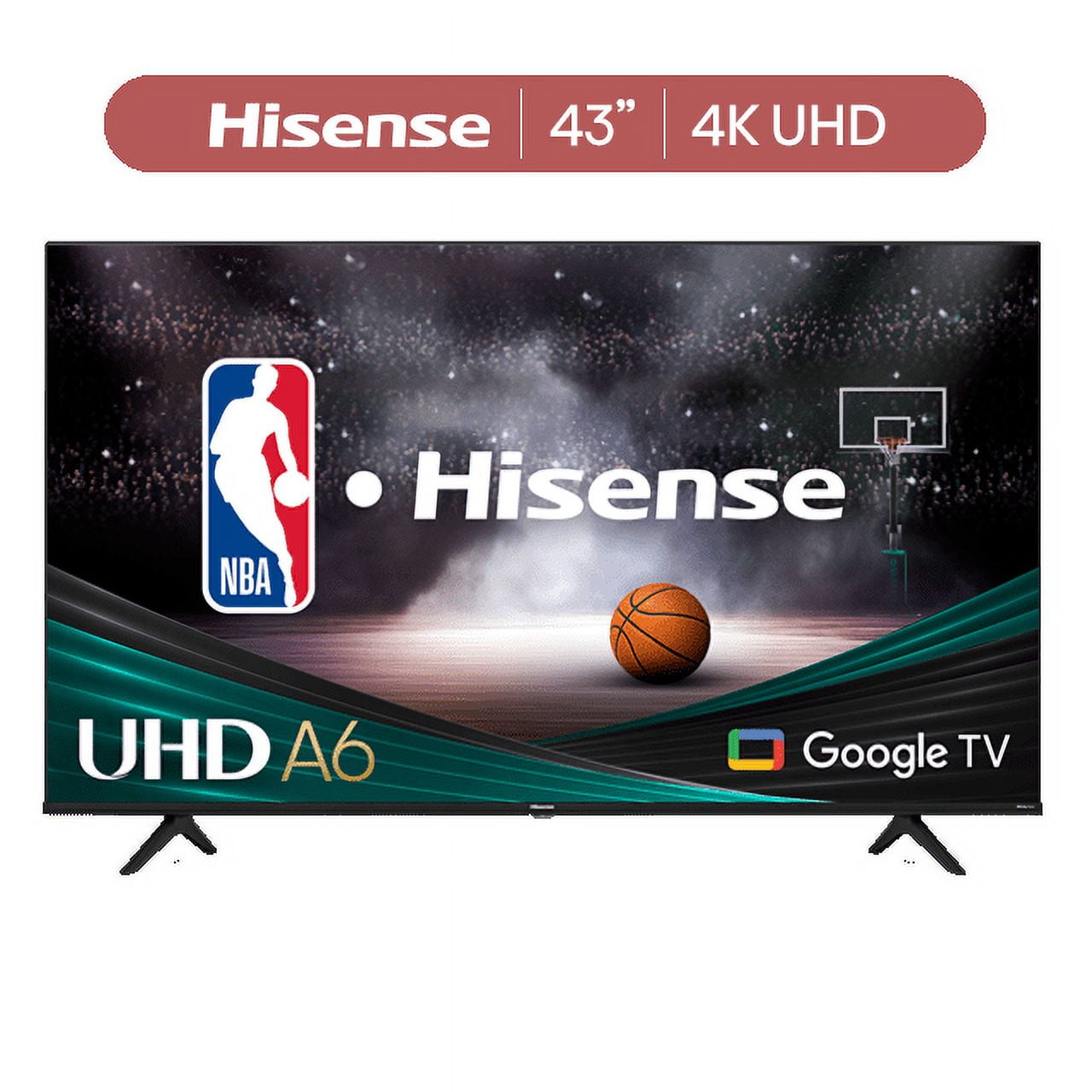 Hisense 43-Inch Class A6 Series Dolby Vision HDR 4K UHD Google Smart TV (43A6H)