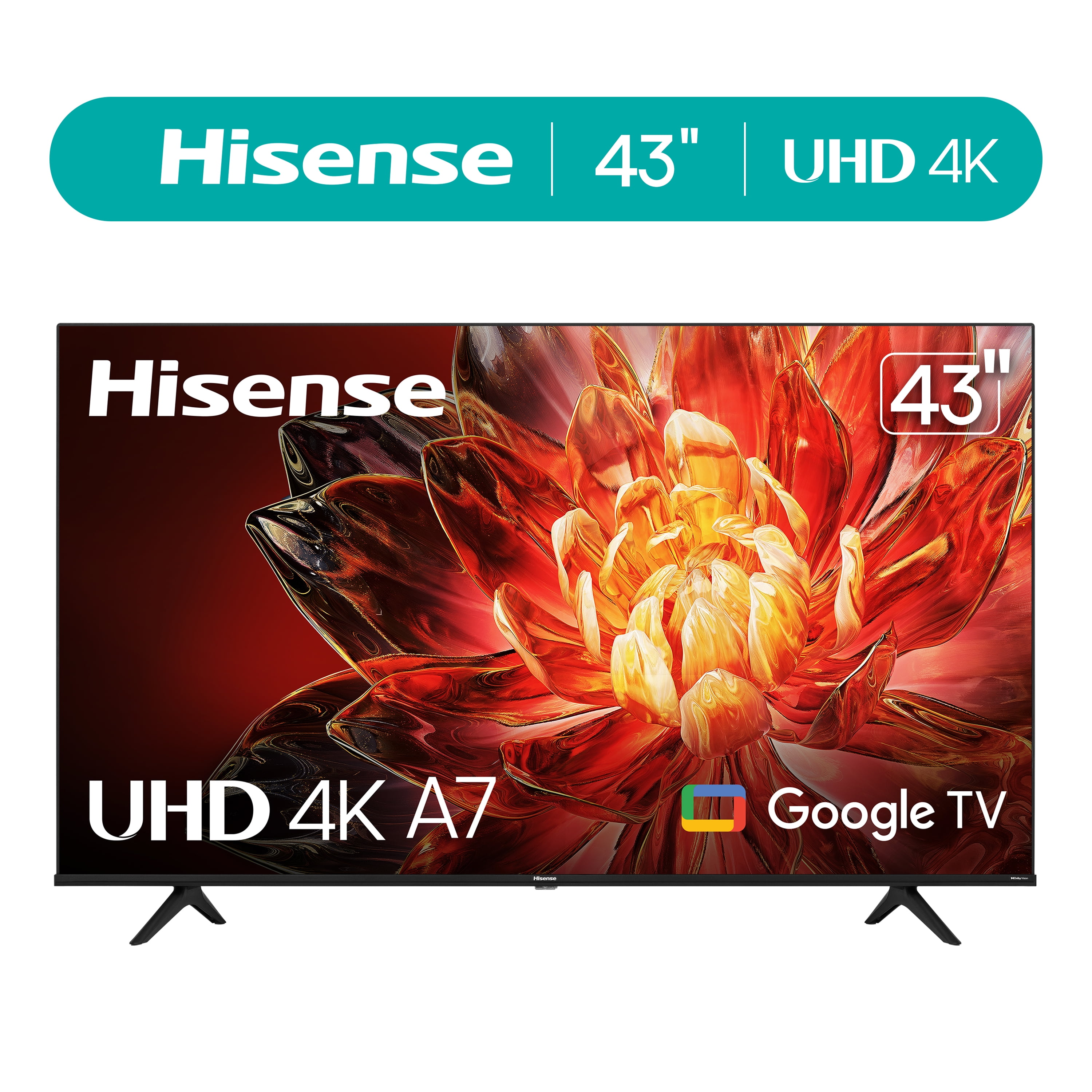 Hisense 43-Inch Class A7 Series Dolby Vision HDR 4K UHD Google Smart TV (43A7N)