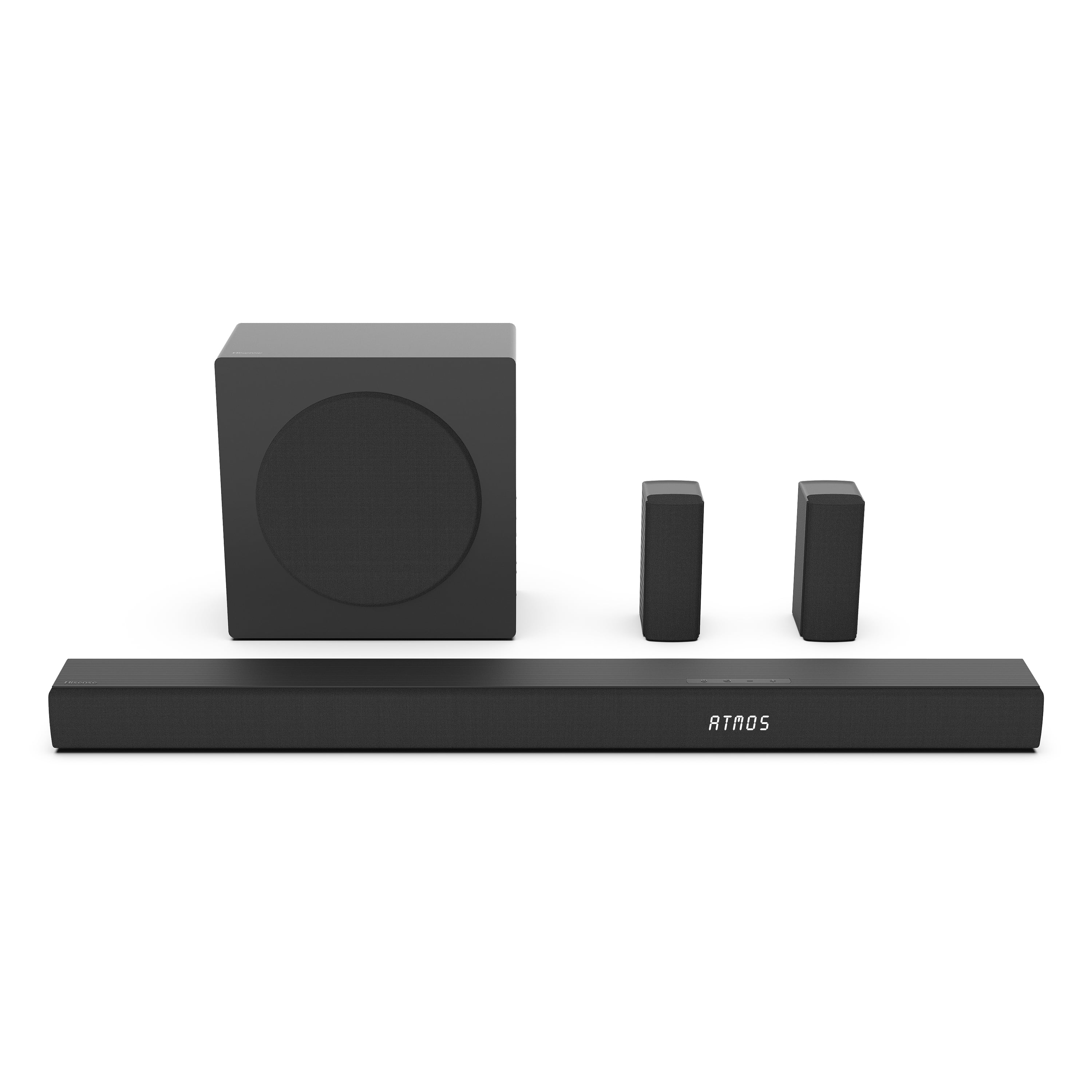 Hisense 5.1 Ch Soundbar R652 with a total of 440W output, Rear Surround Speakers, 6.5” Wireless Subwoofer, Dolby Atmos and DTS Virtual X, Easy Connect