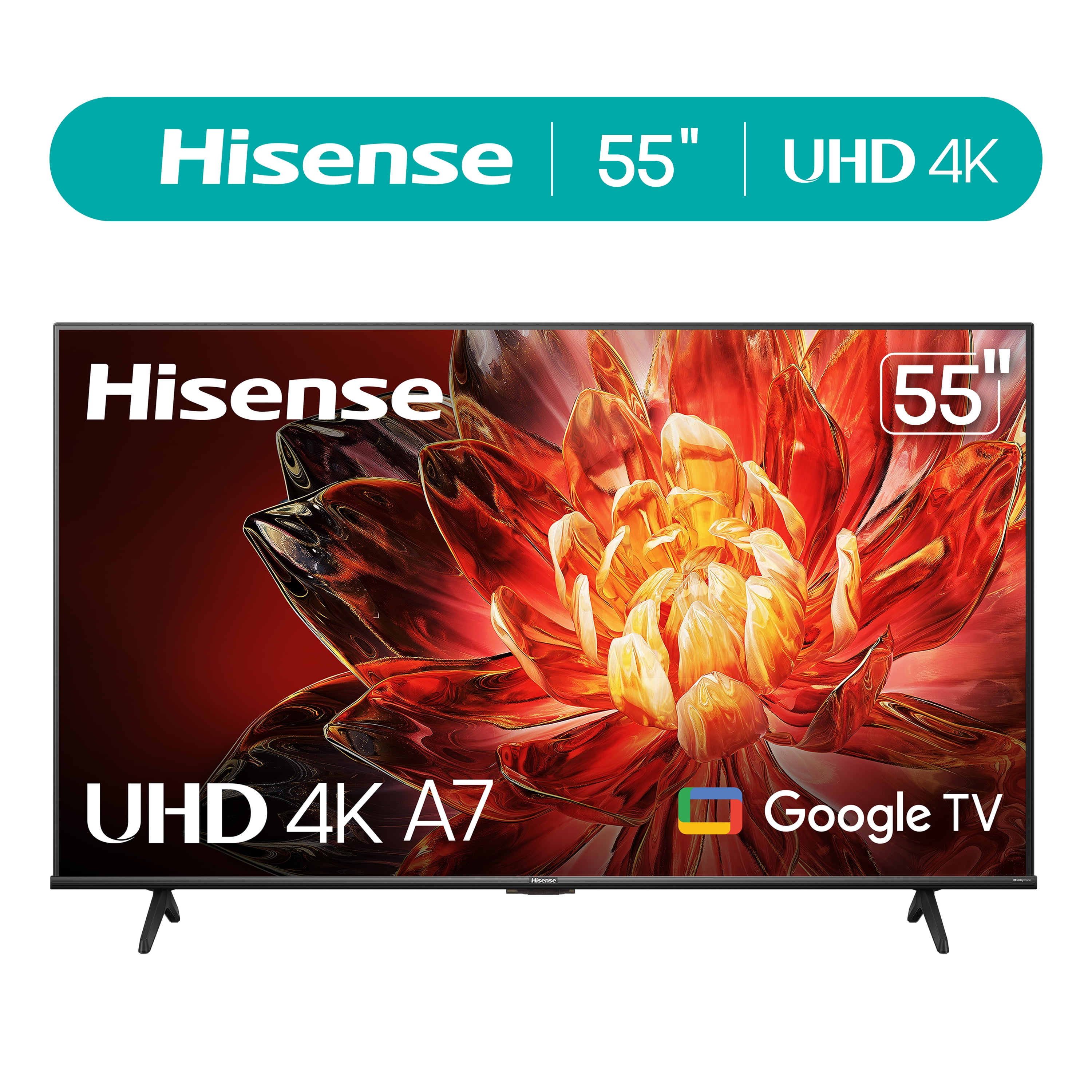 Hisense 55-Inch Class A7 Series Dolby Vision HDR 4K UHD Google Smart TV (55A7N)