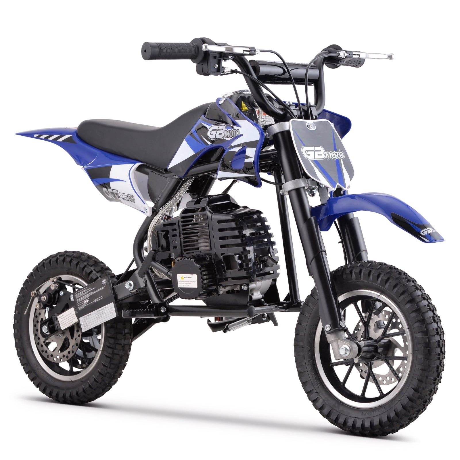 Kids Mini 50CC Gas Dirt Bike, DB1 Model 2 Stroke Ride on Bike with Off-Road Tire, Shocks, Pull Start, Oil Mixed Required, Support Up to 165lbs - Blue