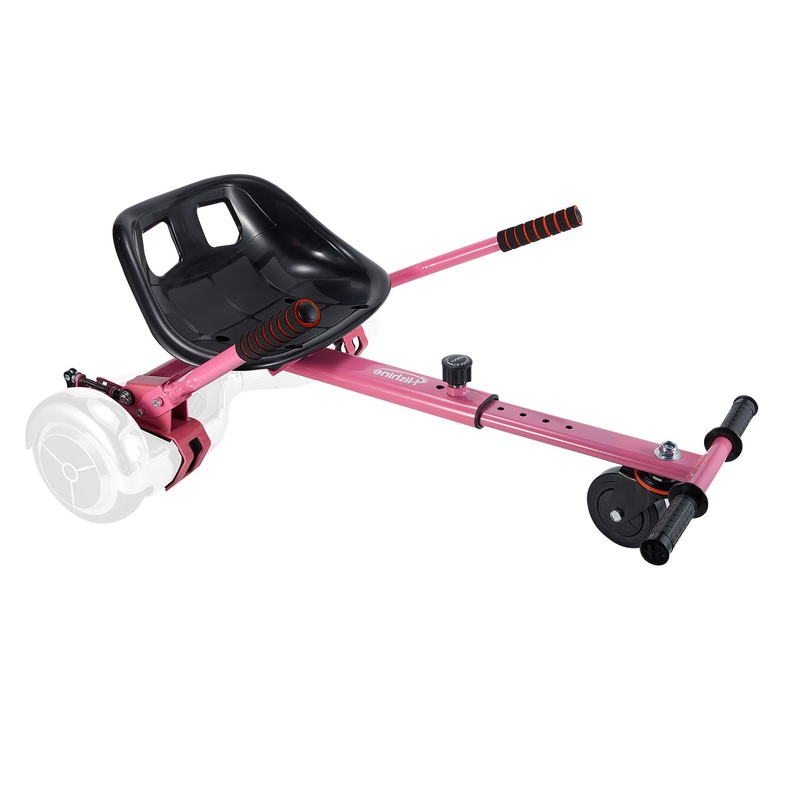 Hoverboard Seat Attachment Go-Kart Fits 6.5”/8”/10” Hoverboards, Hover Cart for Kids , Accessory for Self Balancing Scooter, Pink