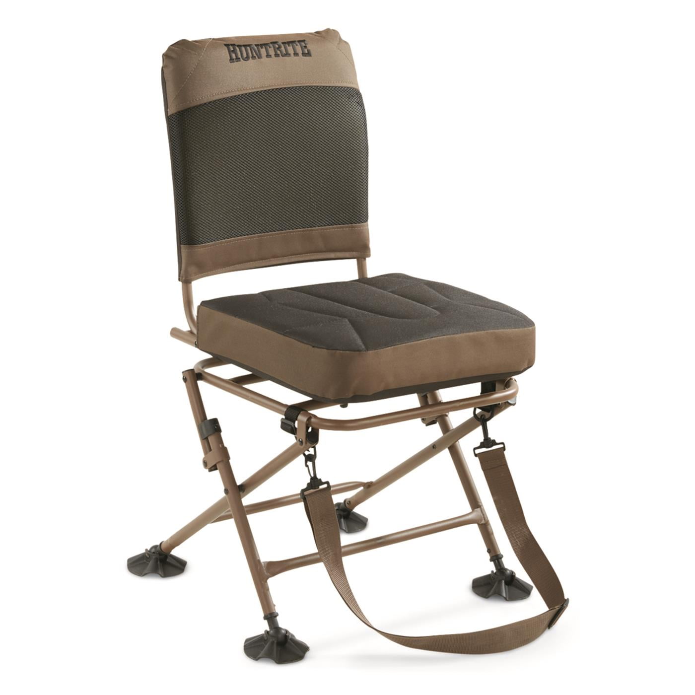 HuntRite Swivel Hunting Chair, Brown
