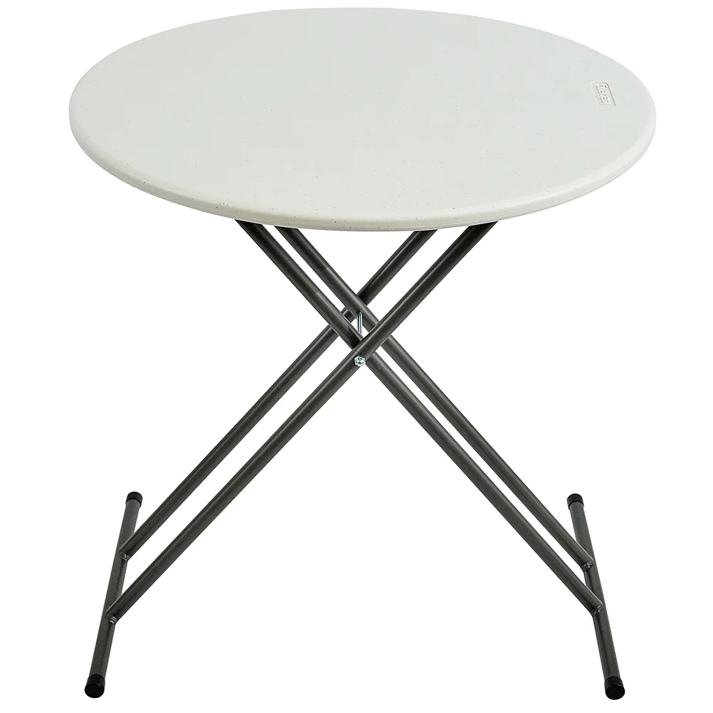 Iceberg 24" Round Personal Folding Table, Platinum