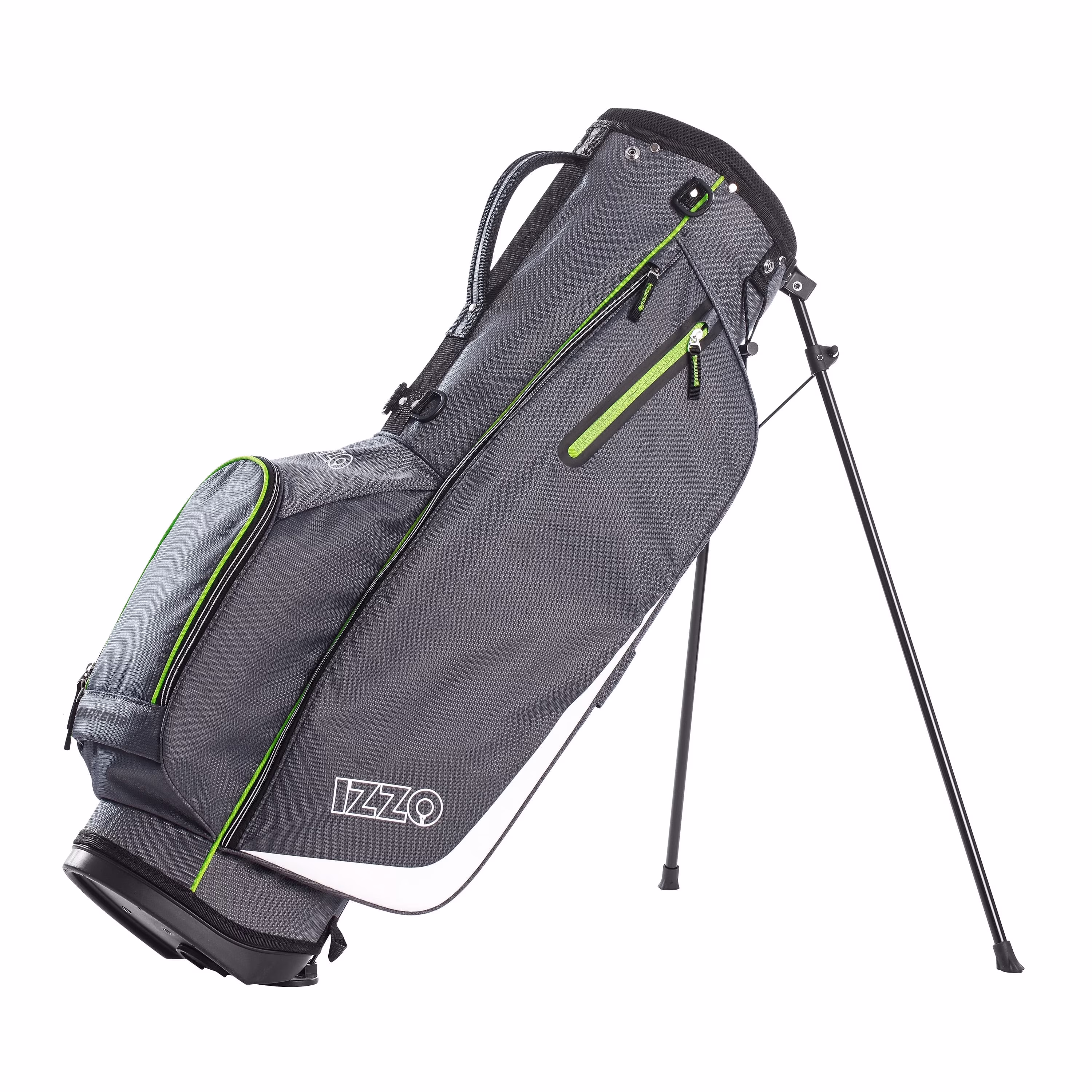 Izzo Golf Ultra-Lite Stand Bag - Grey/Lime, Only 3.2 lbs