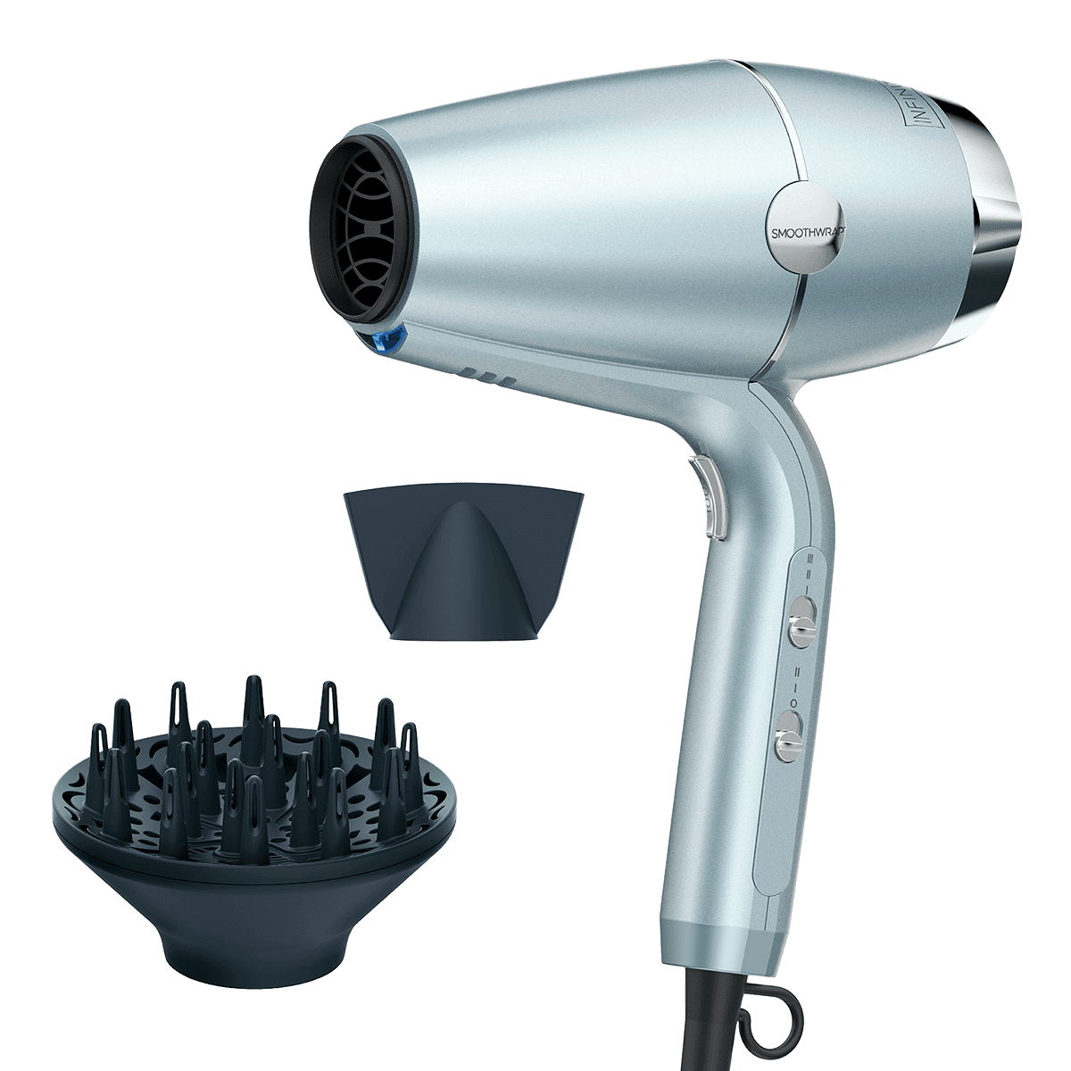 INFINITIPRO BY CONAIR SmoothWrap Hair Dryer with Dual Ion Therapy for Volume and Body with Less Frizz + Ceramic Technology Model 910