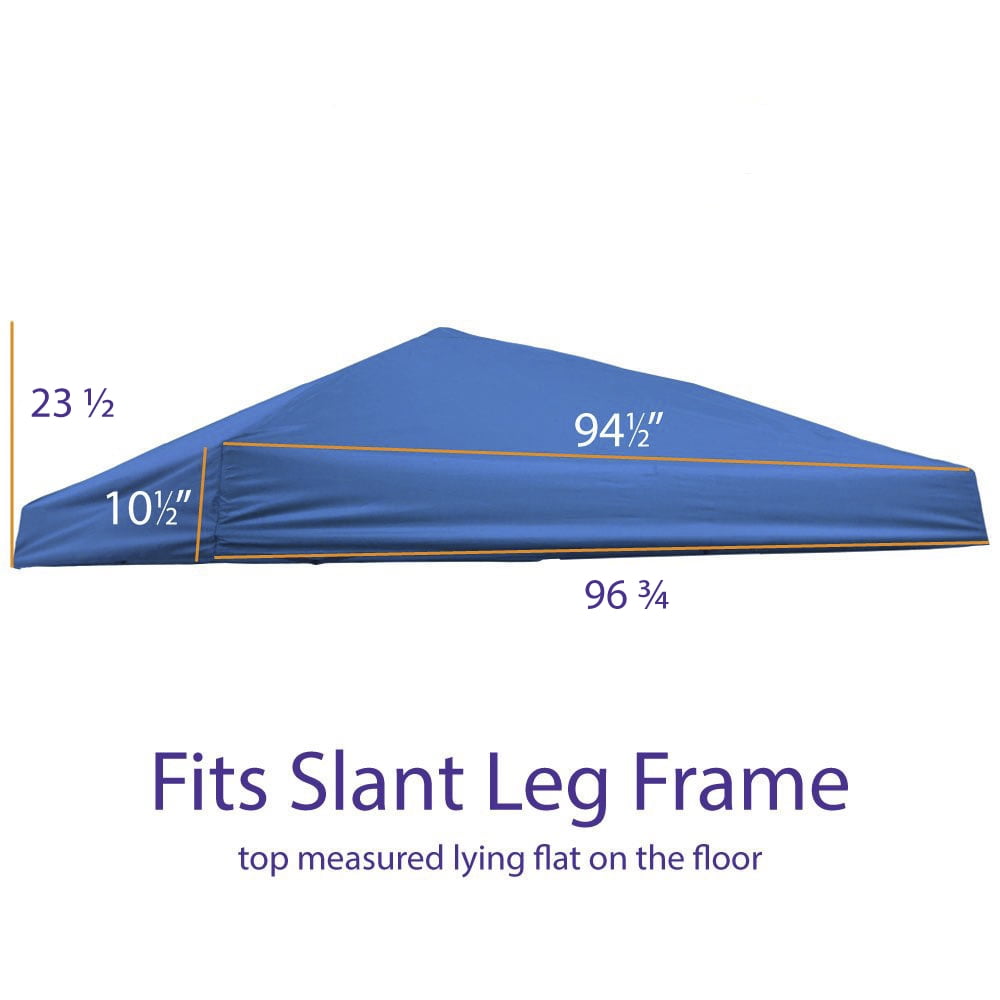 Impact Canopy Replacement Quest Canopy Top, Fits 10' x 10' Slant Leg Pop Up, Blue