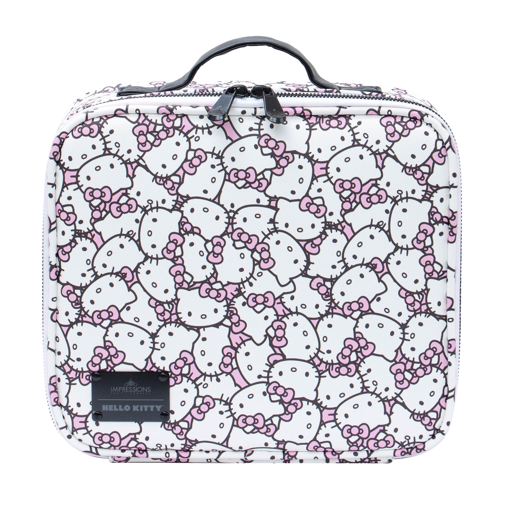 Impressions Vanity Hello Kitty Cosmetic Bag, Waterproof Travel Toiletry Bag (White/Pink)