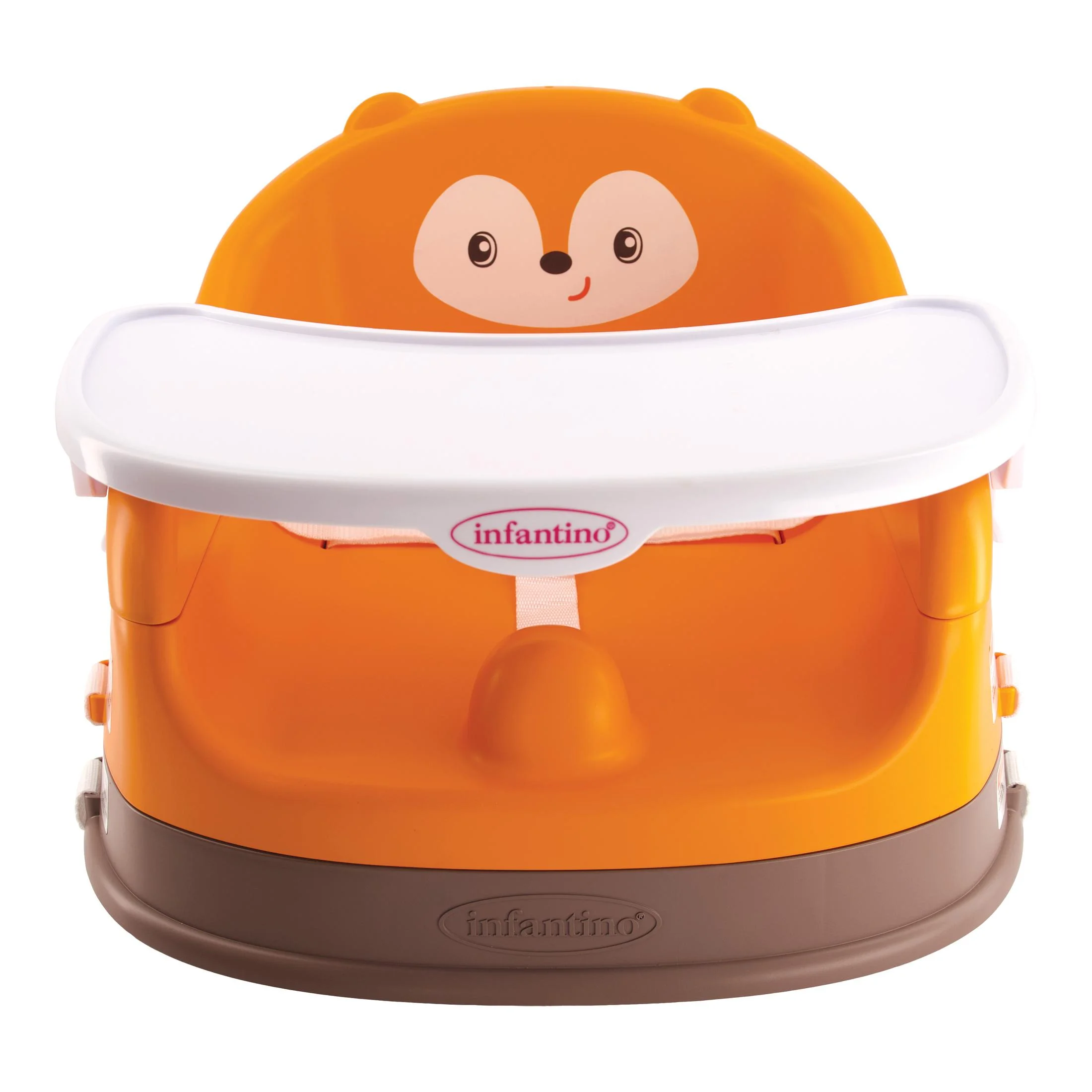 Infantino Grow-with-Me 4-in-1 Baby to Toddler High Chair Booster Seat, Unisex, Orange Fox