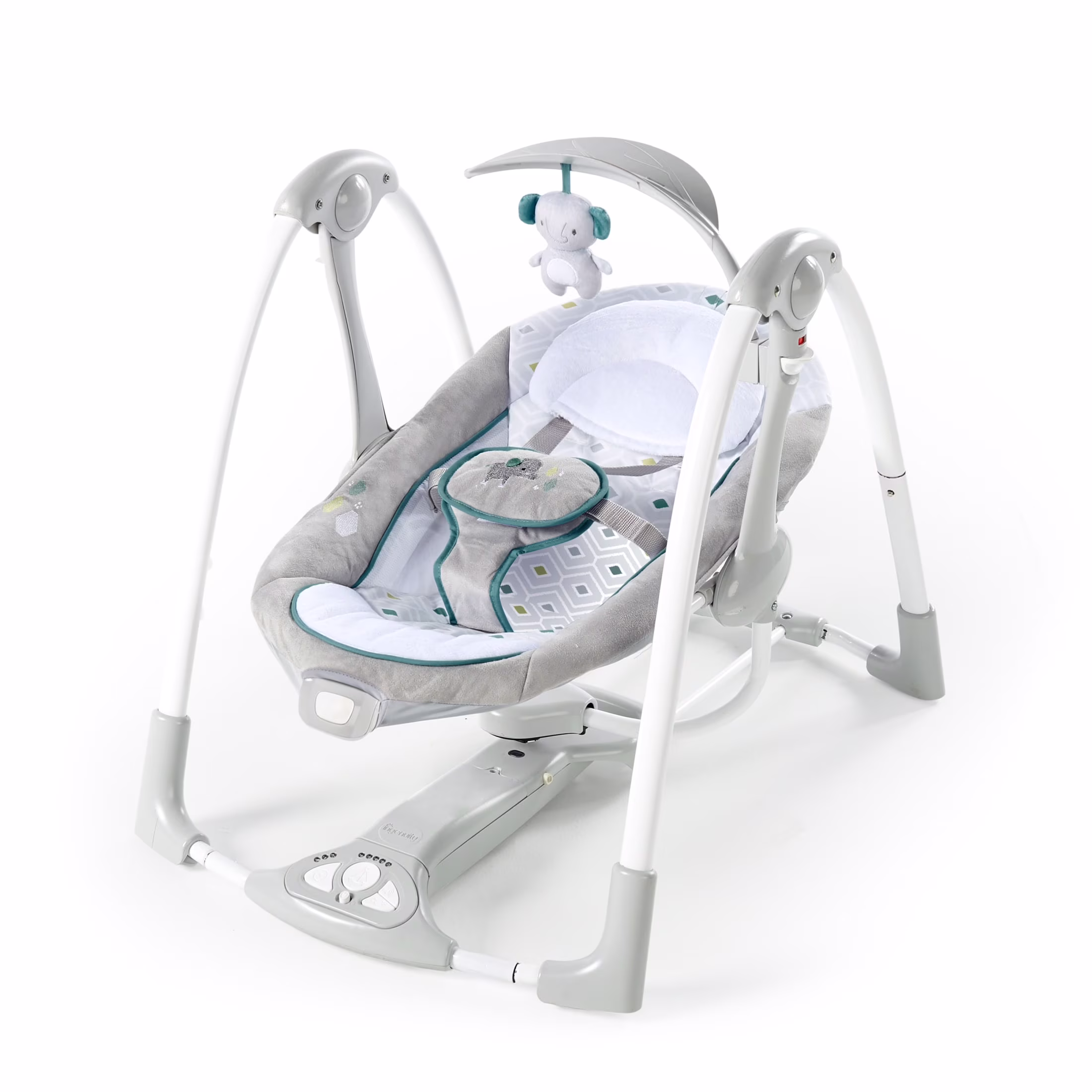 Ingenuity Convert Me 2-in-1 Portable Vibrating Baby Swing Nash, Infant, Gray (Unisex)