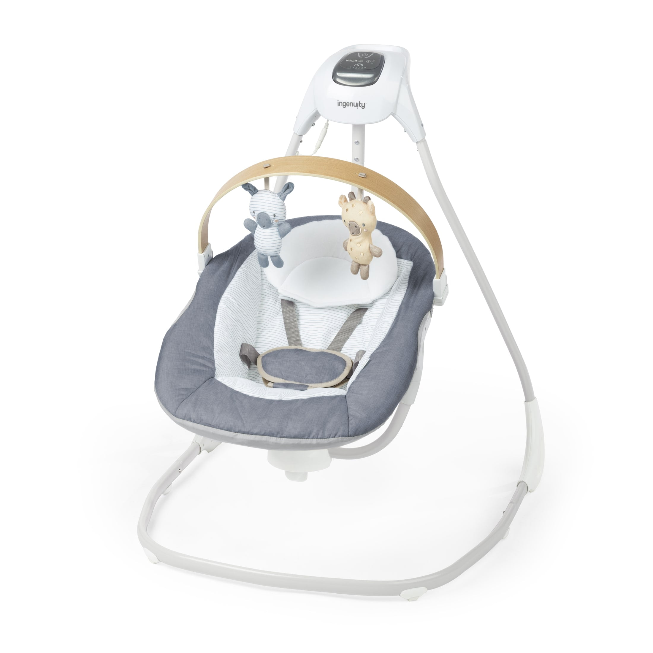 Ingenuity SimpleComfort Compact Soothing Baby Swing for Infants, Blue