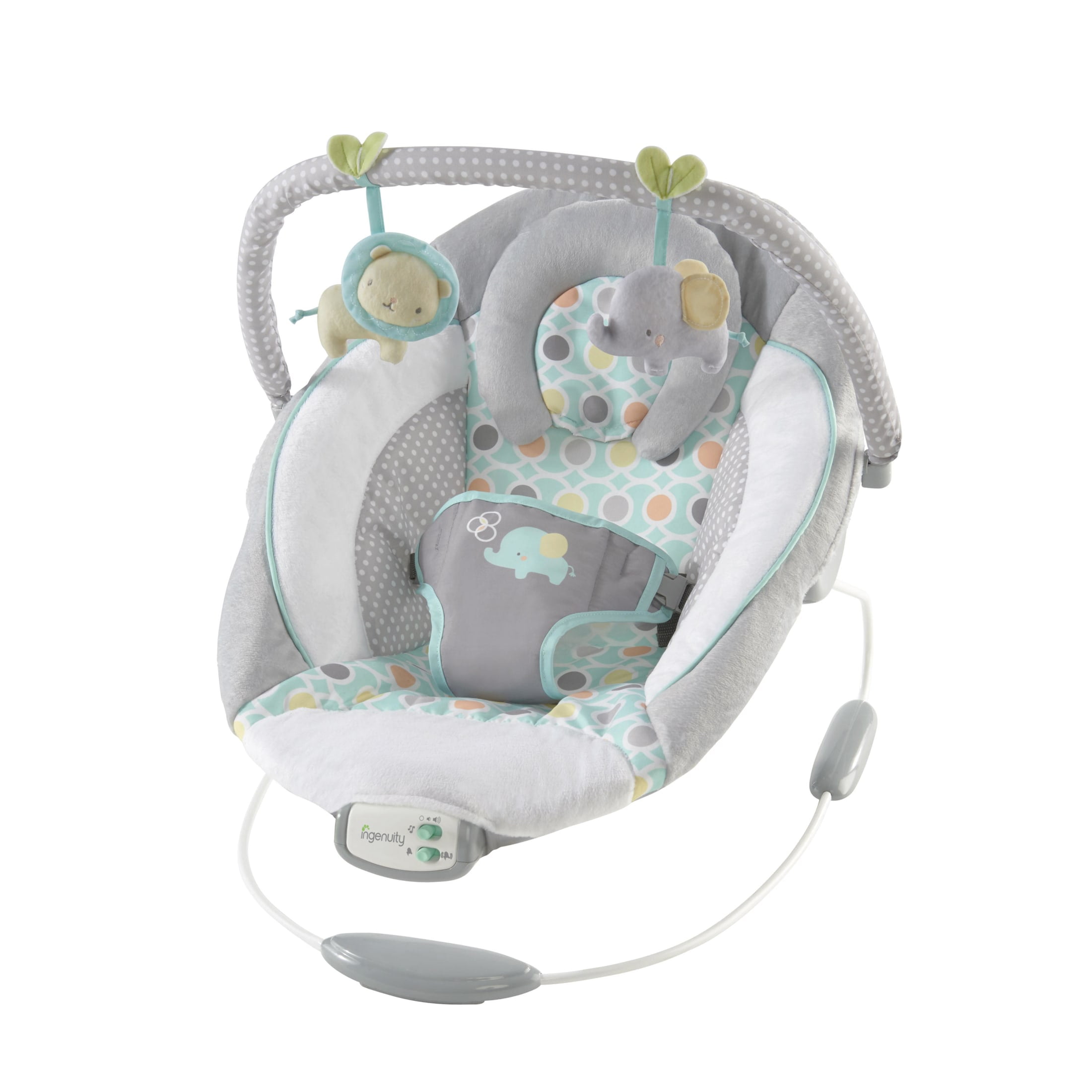 Ingenuity Soothing Baby Bouncer with Vibrating Infant Seat & Music Morrison, Gray, Unisex, Ages 0-6 Months