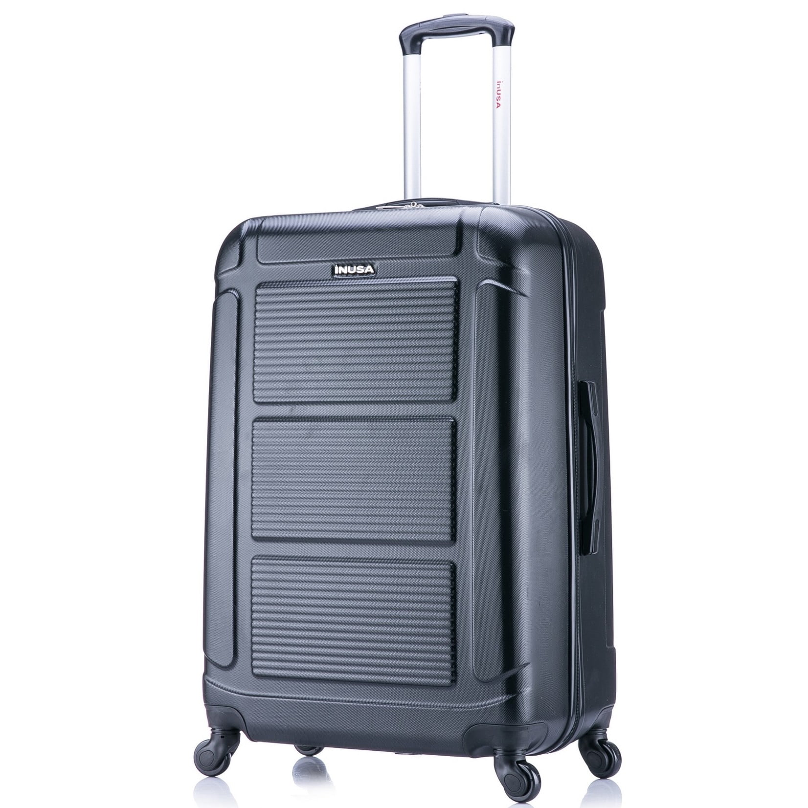 InUSA Pilot 28" Hardside Lightweight Luggage with Spinner Wheels, Handle, and Trolley, Black