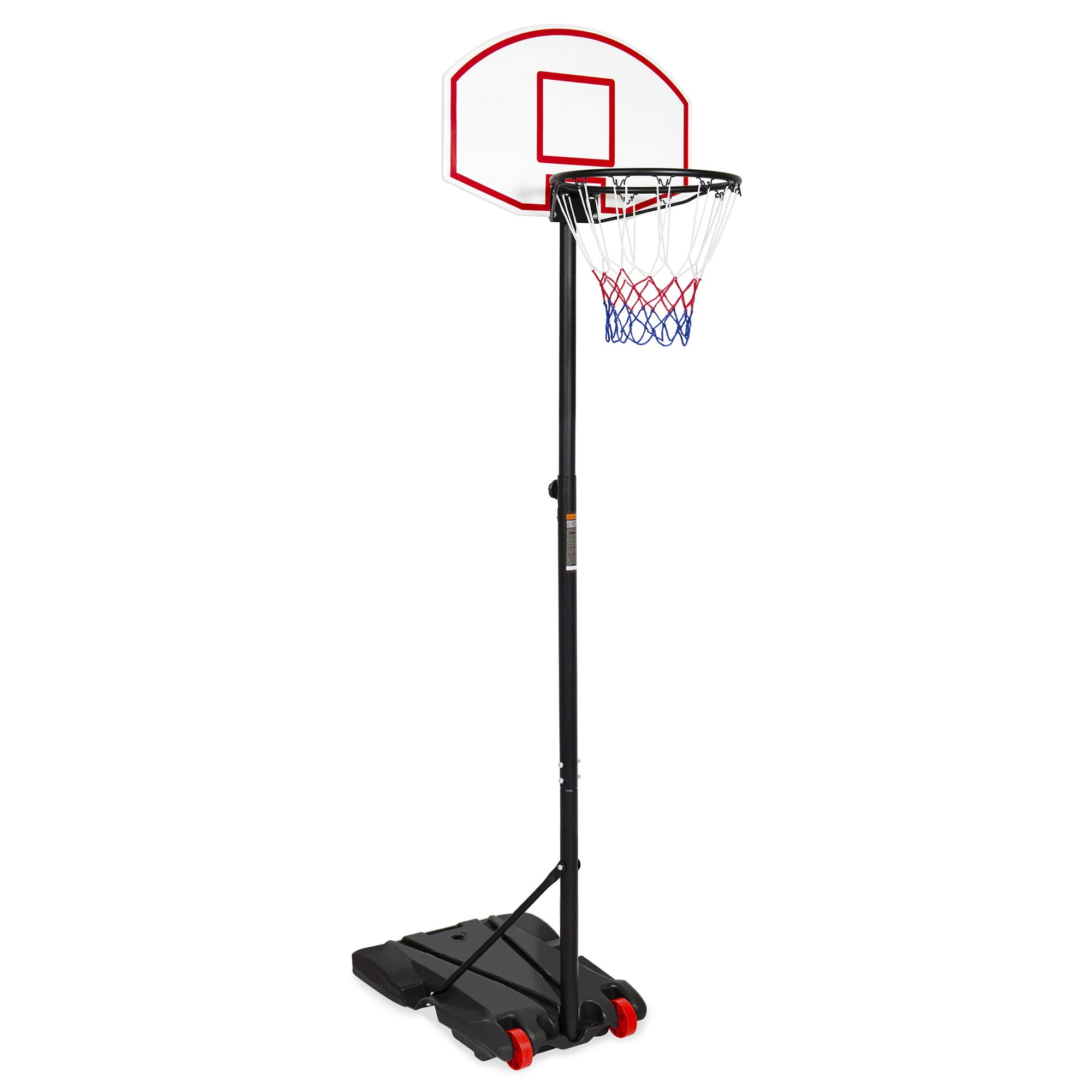 Inolait Kids Junior Portable Basketball System, 5.2ft-7ft Adjustable Height with Wheels