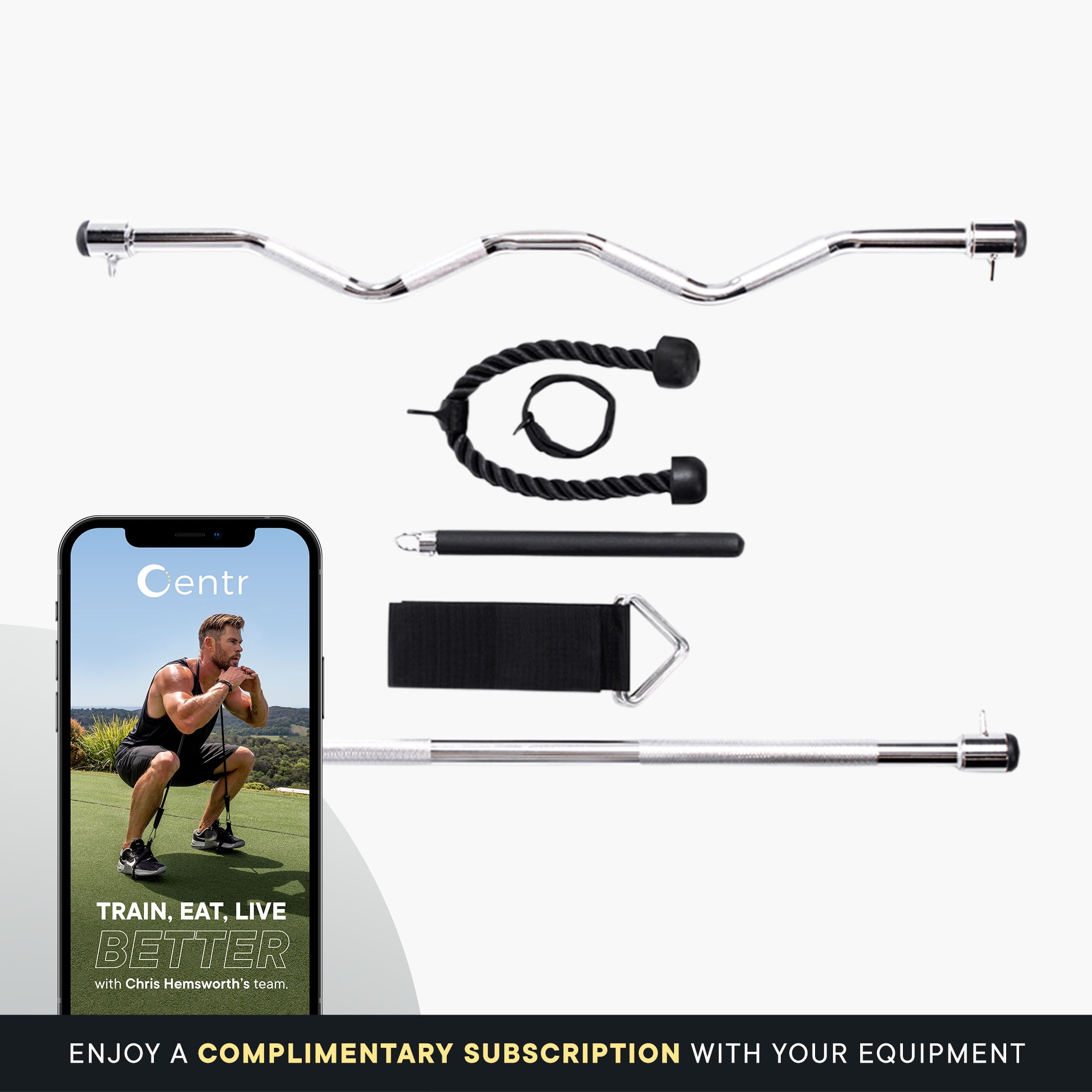 Inspire Fitness Heavy-Duty FT1 Home Gym Attachment Accessory Kit, 6-Piece Set