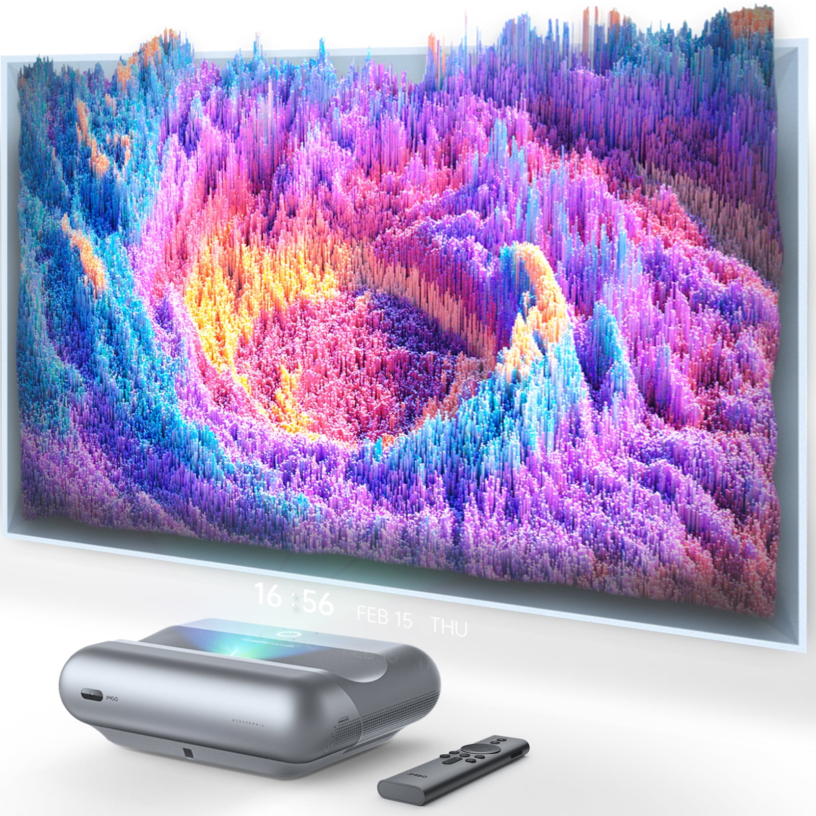 JMGO O1 Pro 1080P Ultra Short Throw(UST) Projector, Moive theater with Dynaudio speaker, Wi-fi, 3D Capability, Streaming & Gaming