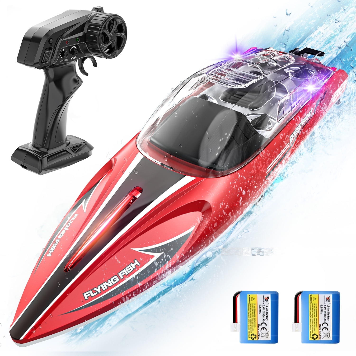 JoyStone RC Boat 25+ MPH, 2.4 GHz Racing Boats for Kids & Adults with Rechargeable Battery, Low Battery Alarm,Capsize Recovery,Gifts Boys Girls