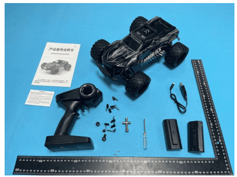 JoyStone 1:14 Fast RC Cars, Max 35+ mph Off-Road Hobby RC Trucks for Kids Adults, High-Speed Remote Control Car with Lights & Two 2S Lipo Batteries, Black