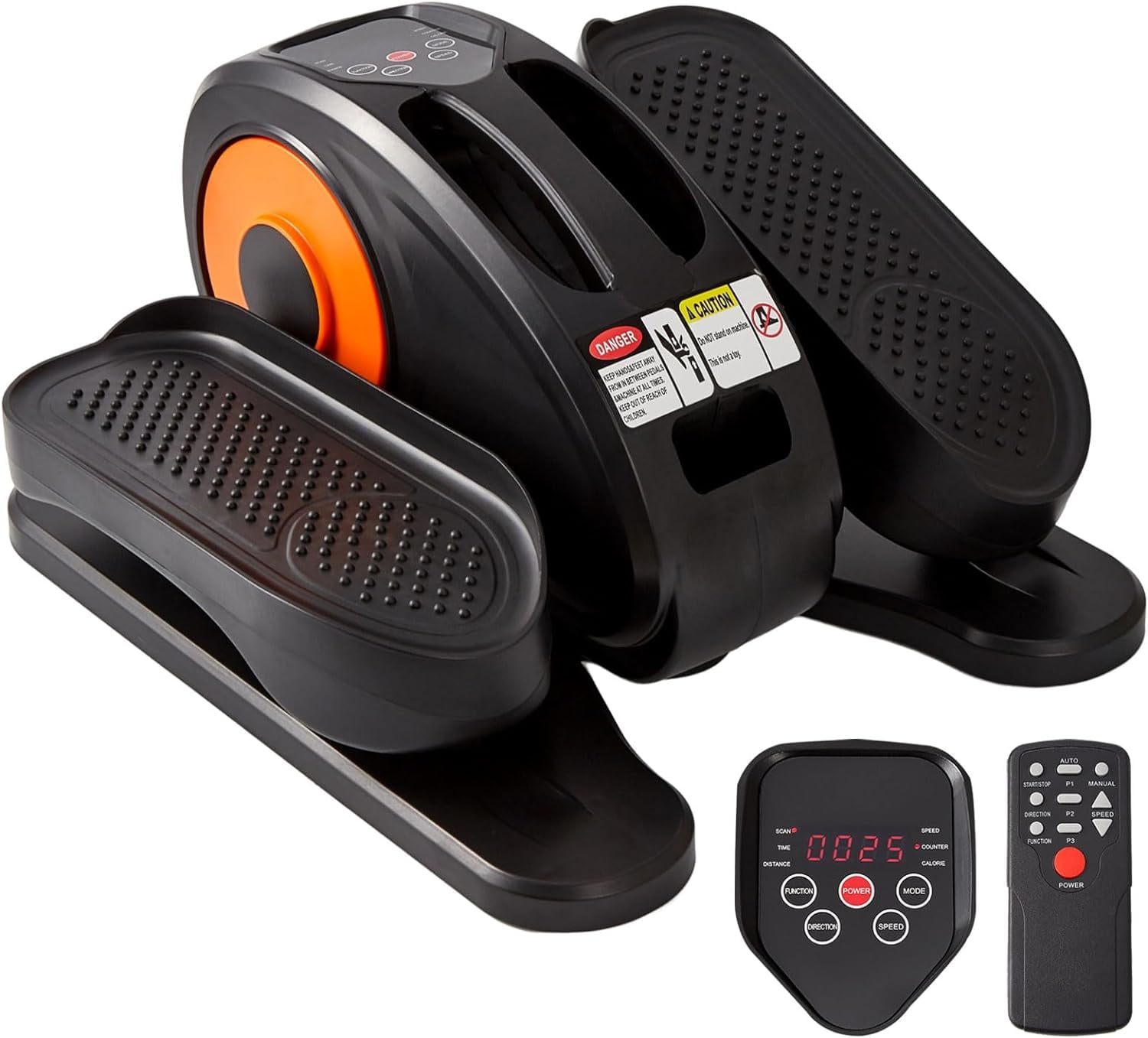 Jollebone Portable Ellipse Leg Exerciser Under Desk Elliptical Machine with Remote Control, Display Monitor, Supports Auto & Manual Mode