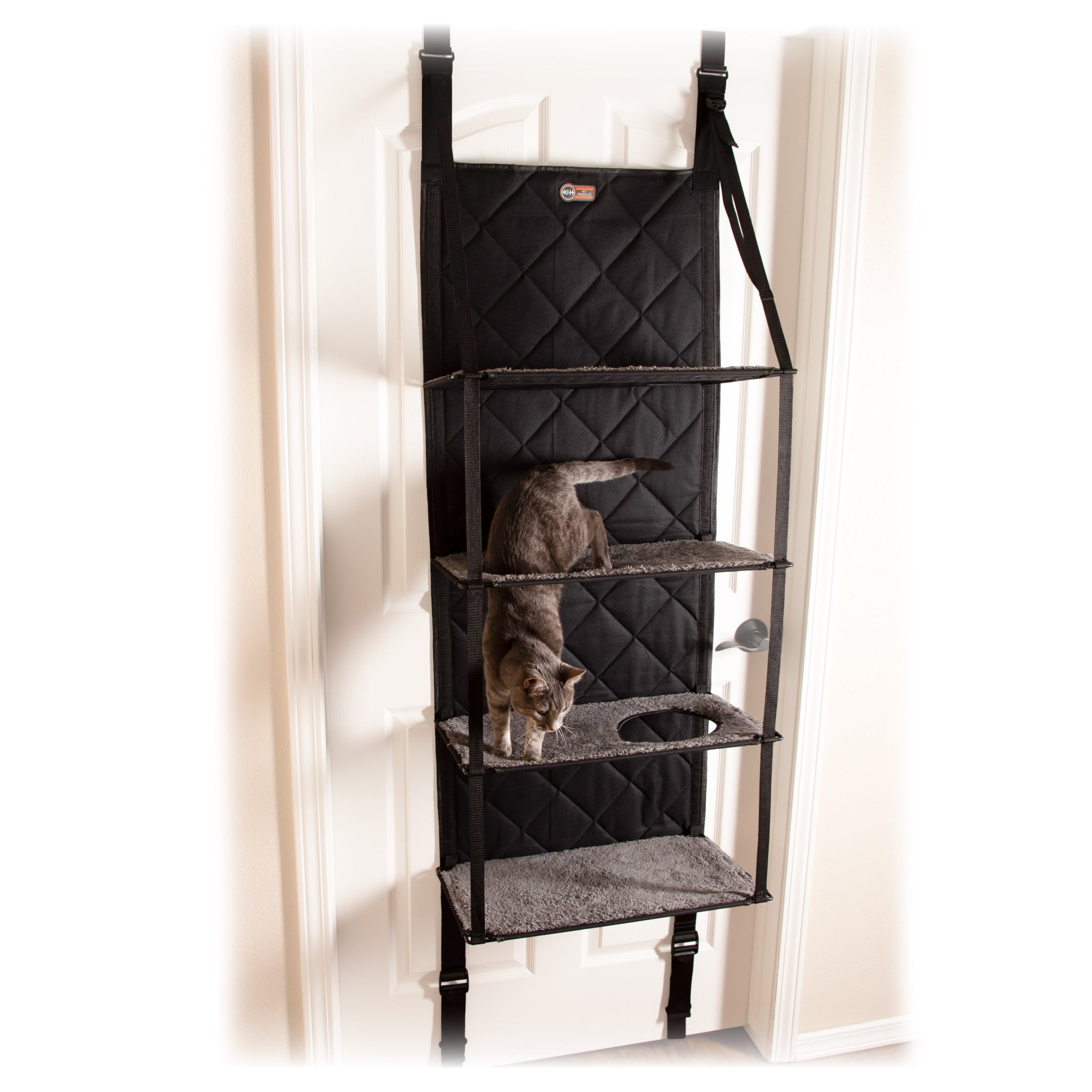 K&H Pet Products Hangin’ Cat Tree - 4 Story Gray 12 X 22 X 65 Inches