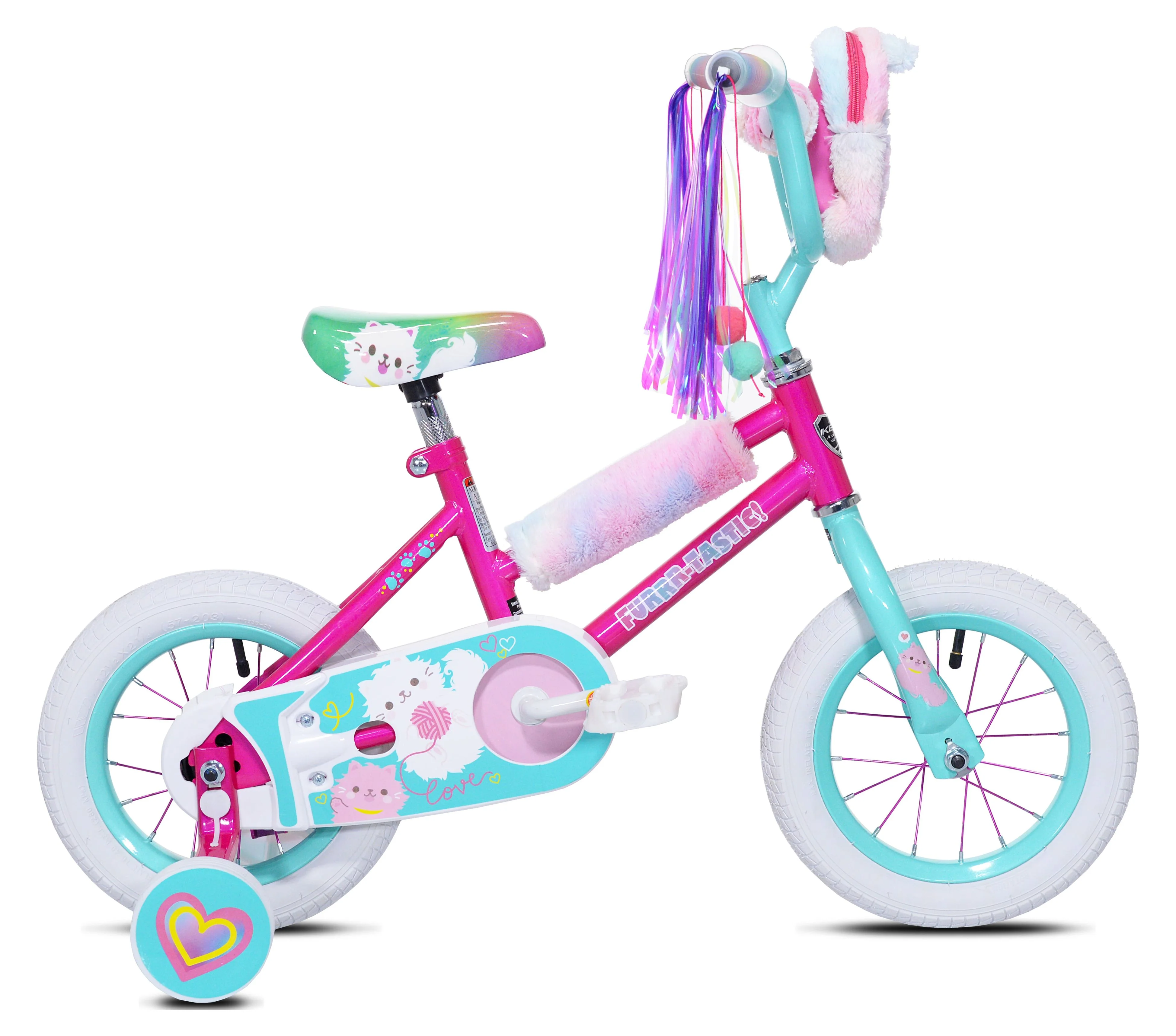 Kent Bicycle 12" Furrr-Tastic Cat Girl's Bicycle, Pink and Blue