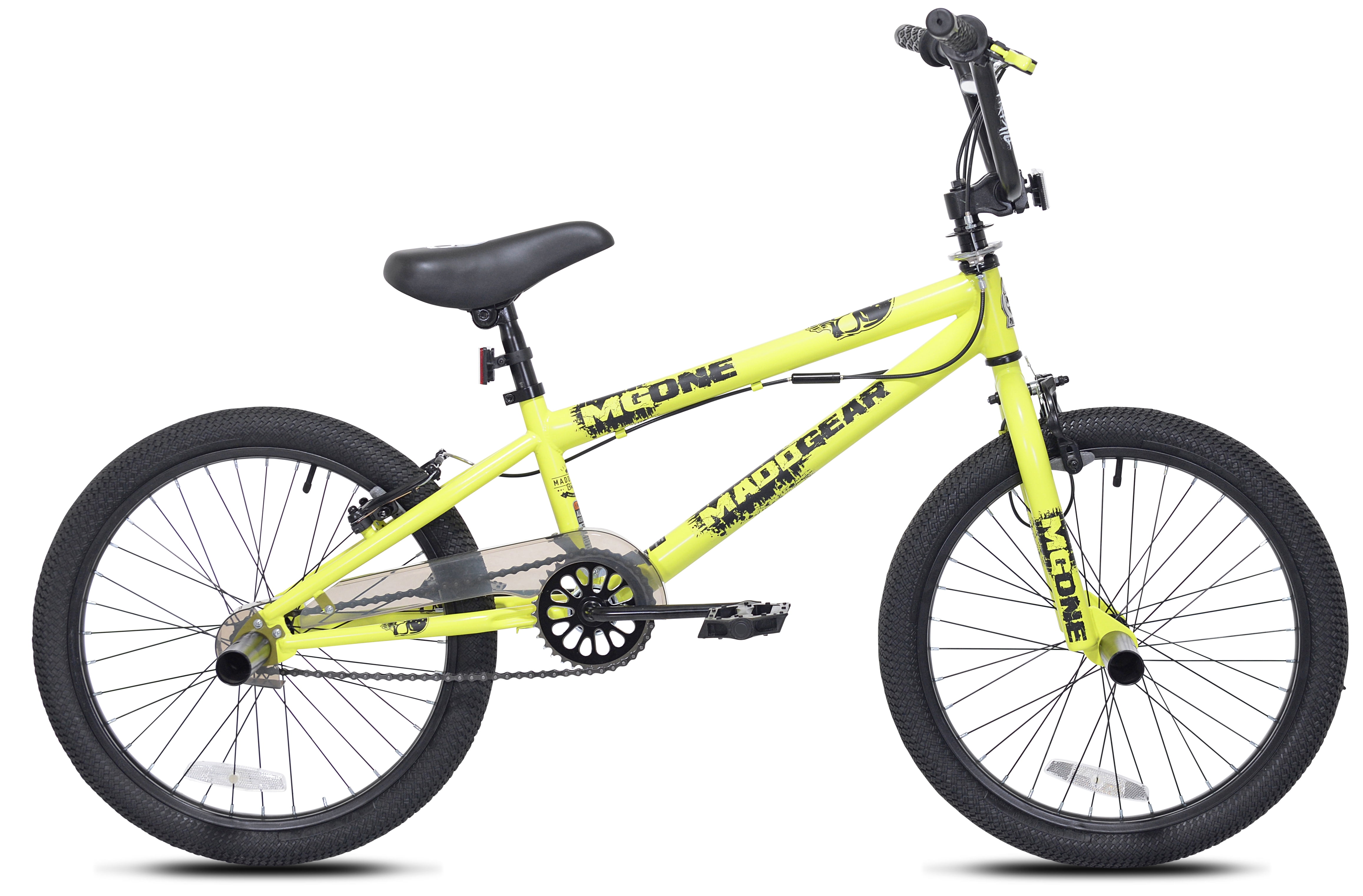 Kent Bicycles 20 in Madd Gear Freestyle BMX Boy's Bicycle, Neon Yellow