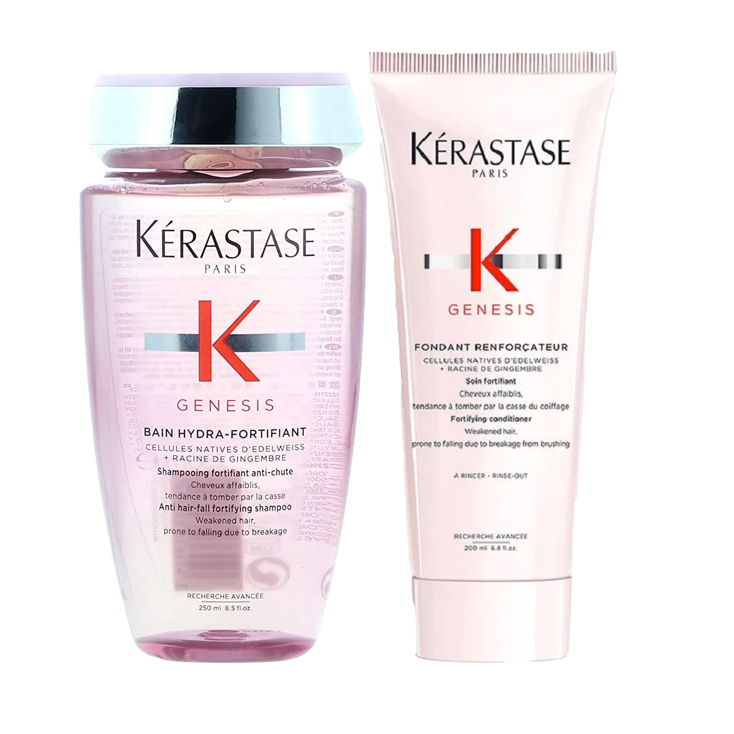 Kerastase Genesis Bain Hydra-Fortifiant Shampoo 8.5 oz & Fondant Renforcateur Conditioner 6.8 oz