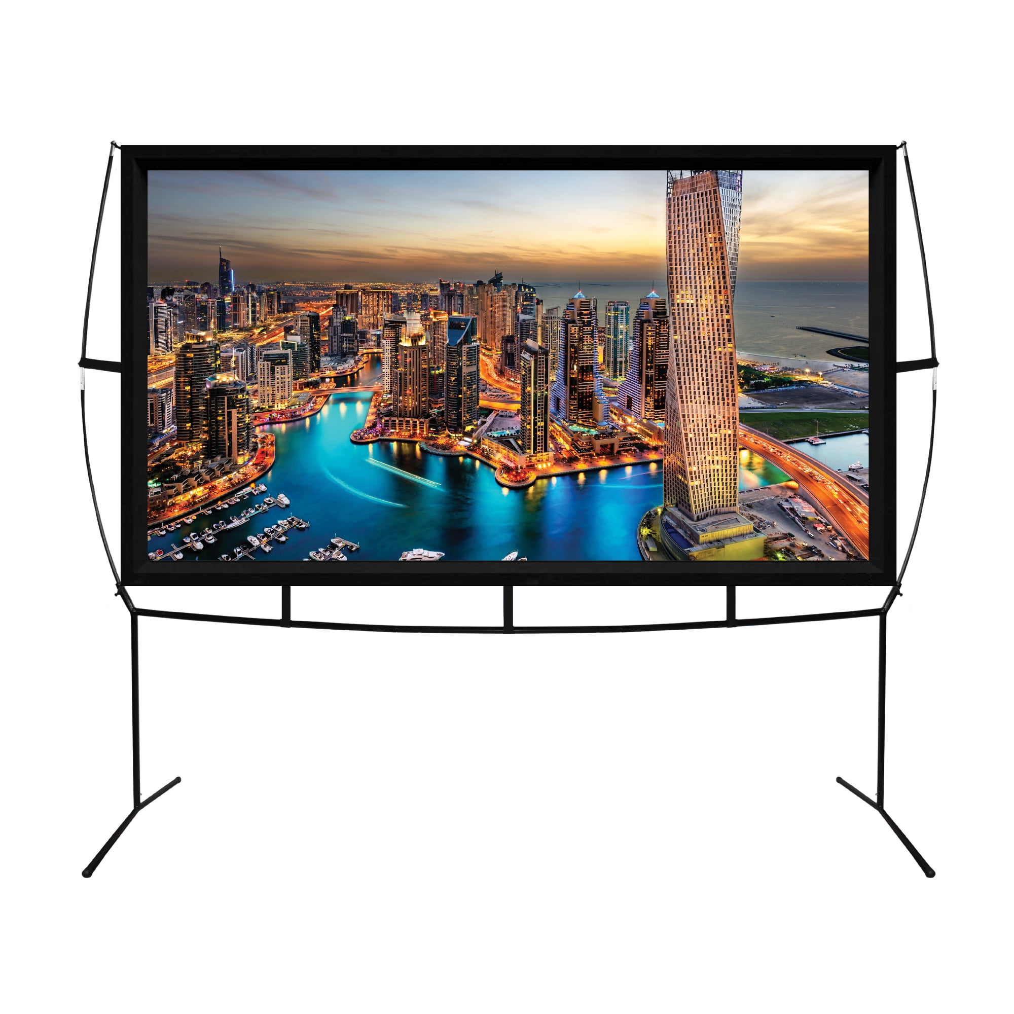 Khomo Gear Projector Screen 120" 16:9 Portable Outdoor and Indoor Theater with Stand Legs Jumbo
