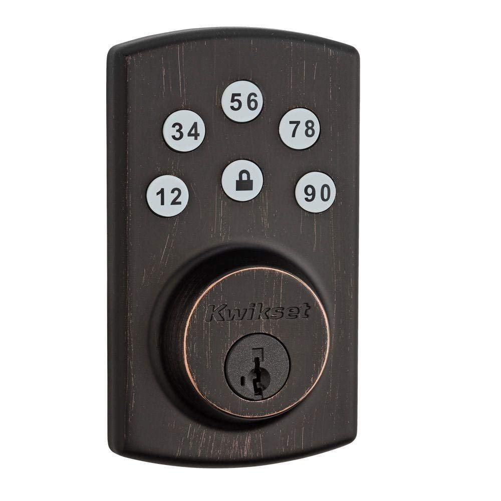 Kwikset 907 Powerbolt2® Electronic Deadbolt featuring SmartKey Security™ in Venetian Bronze