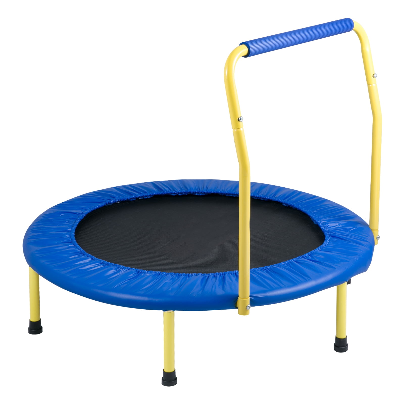 KFFKFF 36-inch Trampoline for Children, 3FT Indoor/Outdoor Toddler Trampoline, Collapsible Petite Trampoline with Cushioned Grip, Fun Trampoline Present for Kids Aged 3
