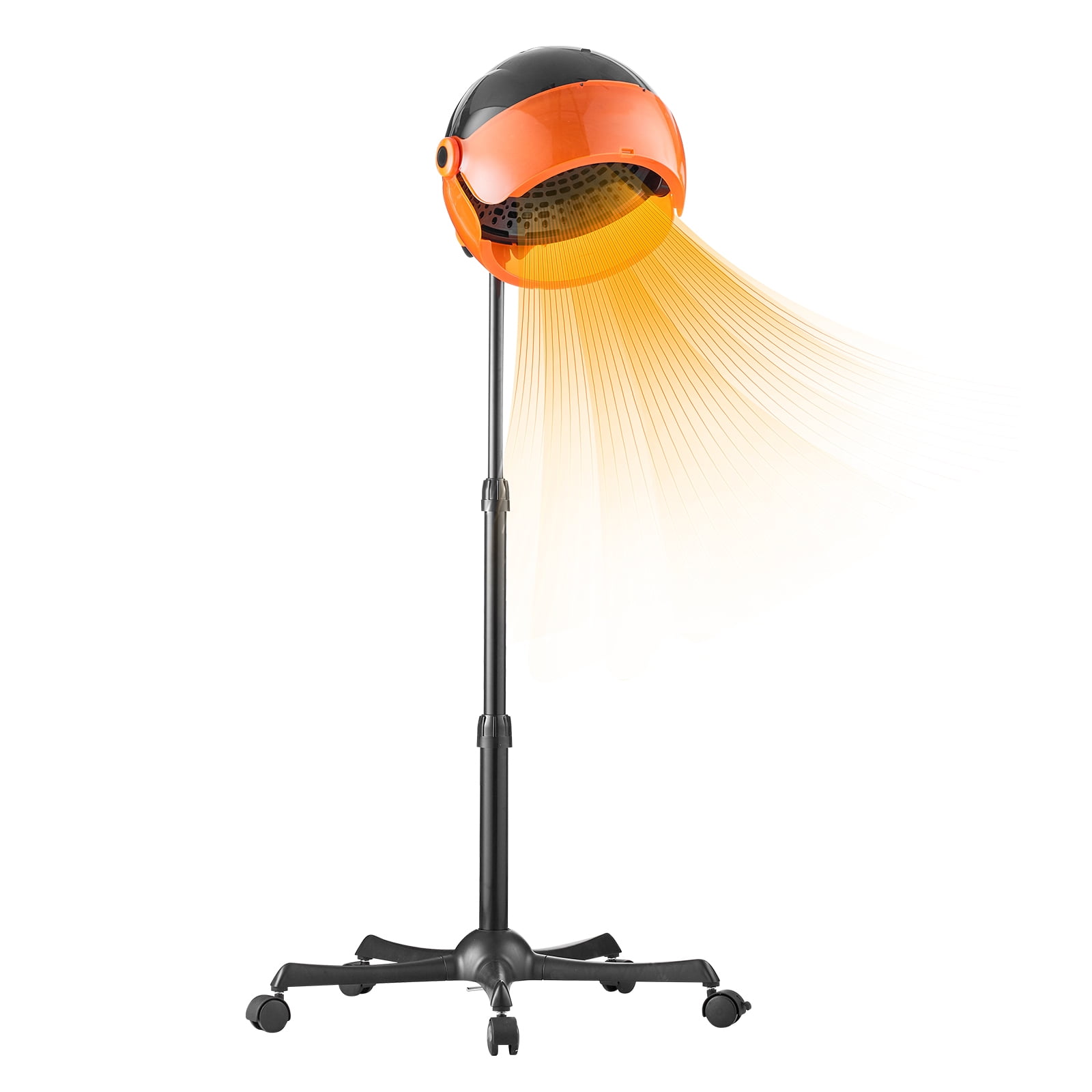 KFFKFF Ionic Hooded Dryer, 1875W Adjustable Floor Hooded Bonnet Hair Dryers with Rolling Wheels, 3 Temp Settings & Wind Speed, Floor Standing Rolling Base with Wheels for Beauty Salon